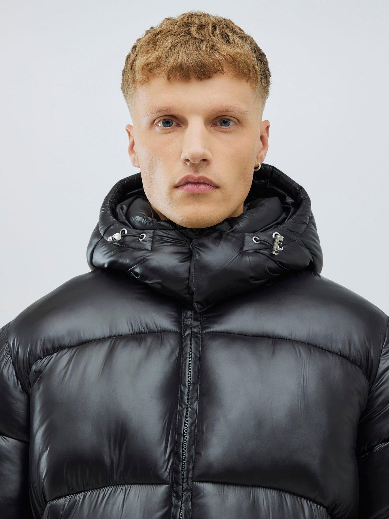  image of river-island-oversized-fit-puffer-coat-black