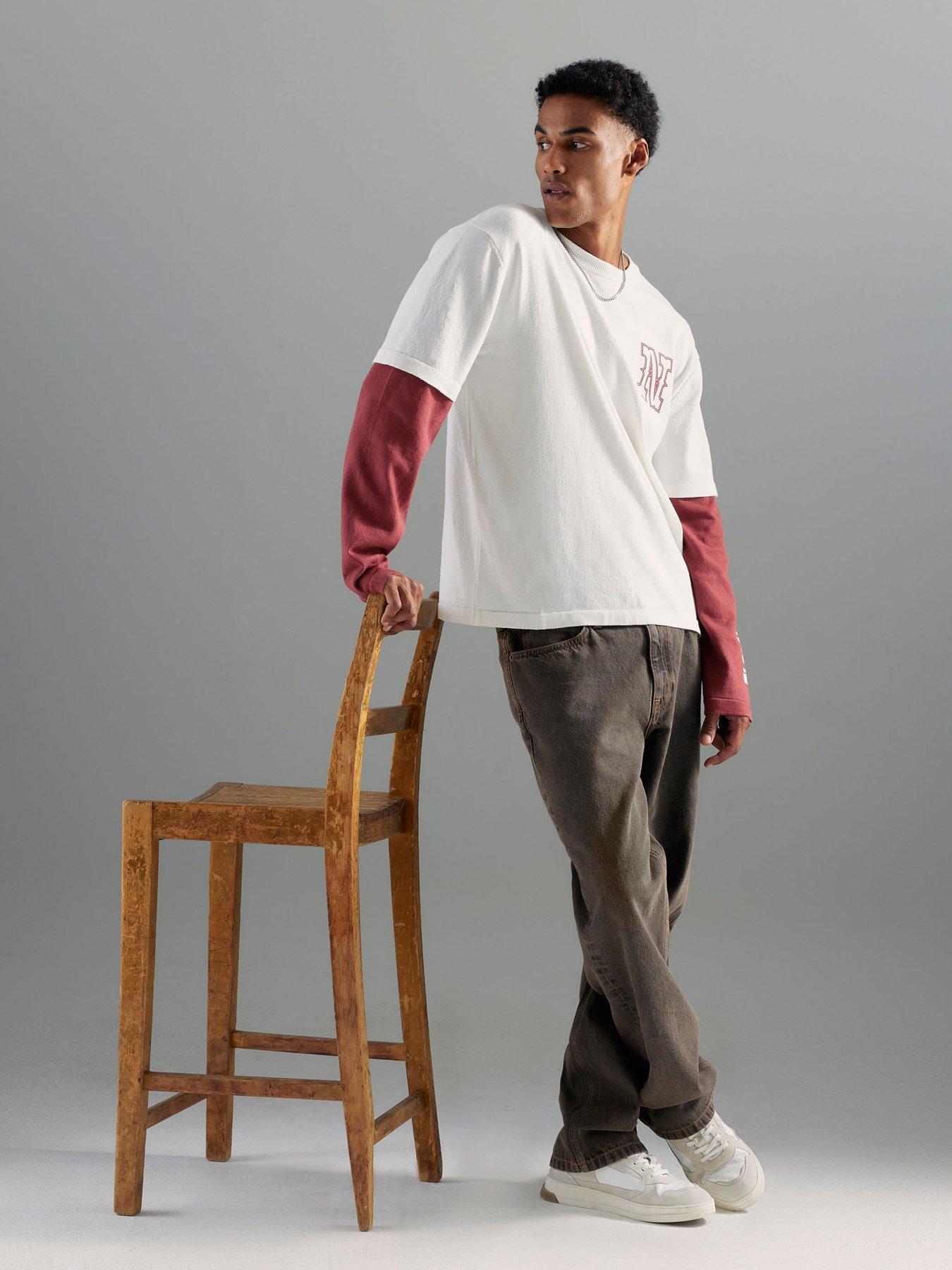 River Island Loose Fit Jeans - Brown