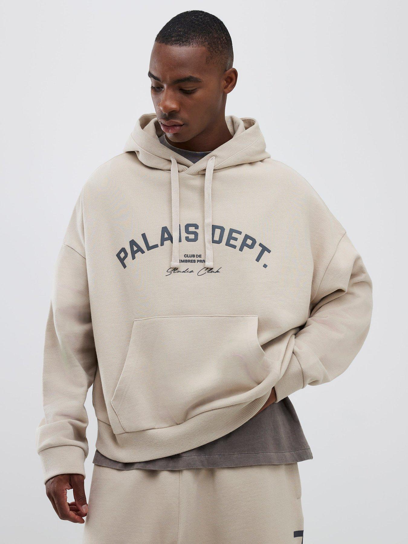  image of river-island-beige-oversized-fit-palais-dept-hoodie-cream