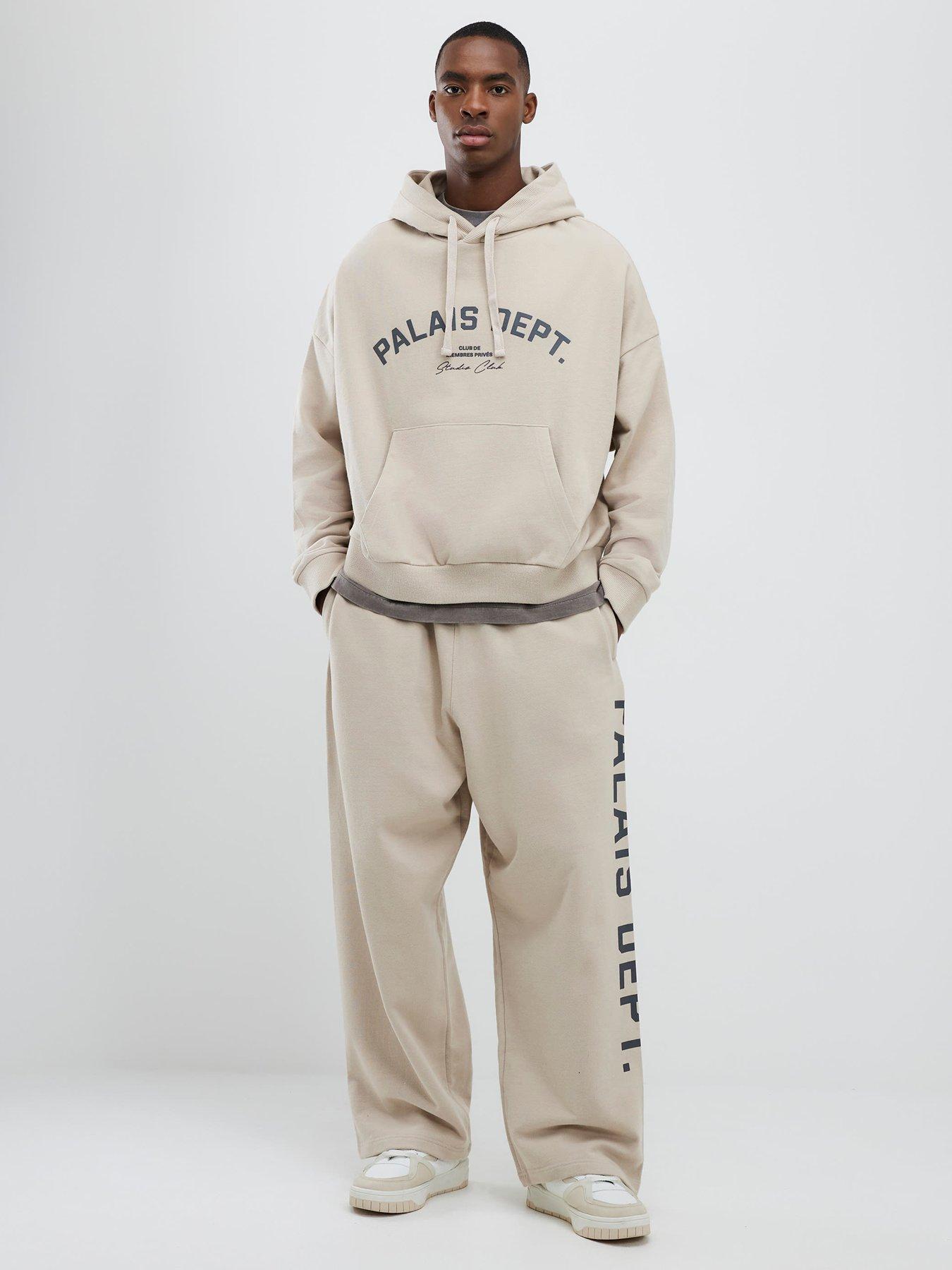  image of river-island-beige-oversized-fit-palais-dept-hoodie-cream