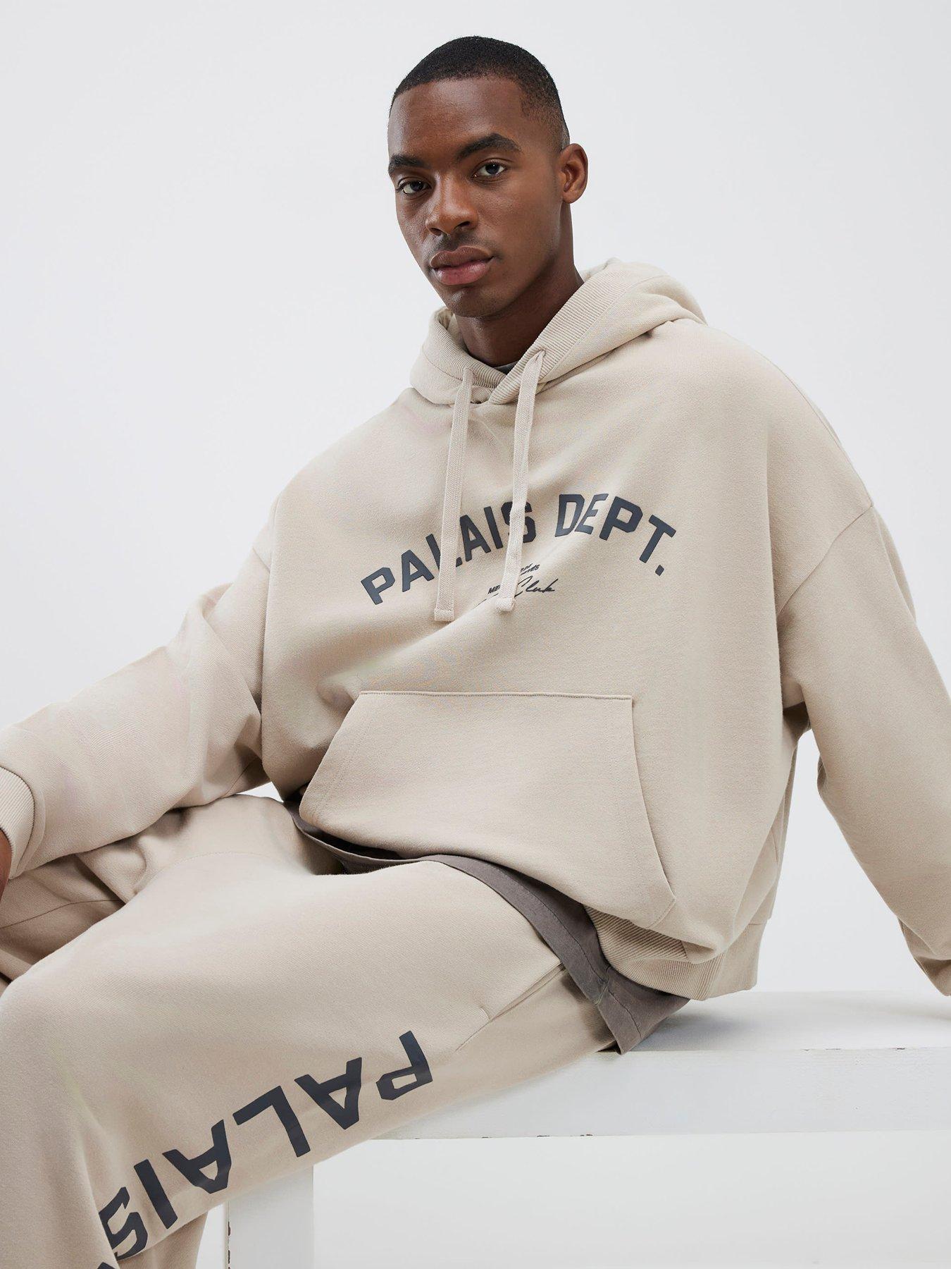  image of river-island-beige-oversized-fit-palais-dept-hoodie-cream