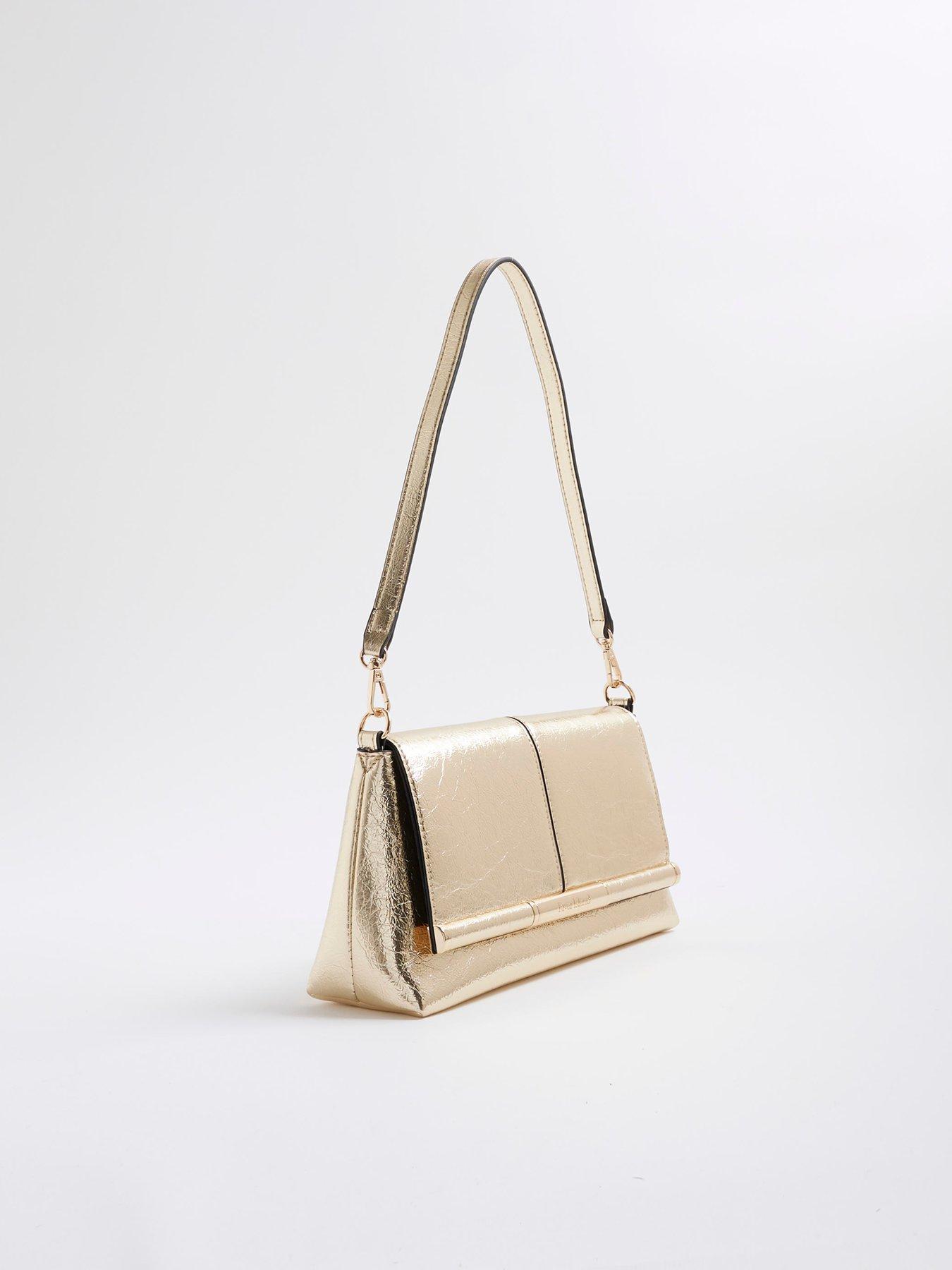  image of river-island-bar-front-clutch-bag-gold