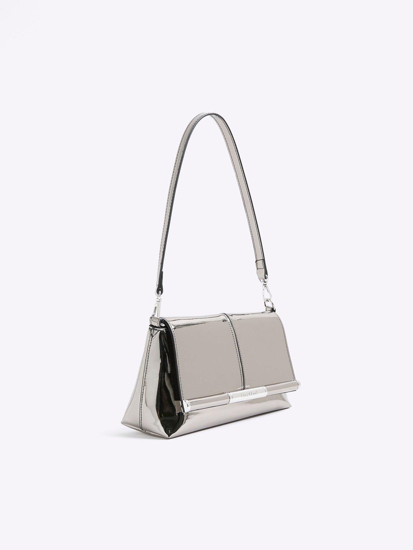  image of river-island-bar-front-clutch-bag-silver