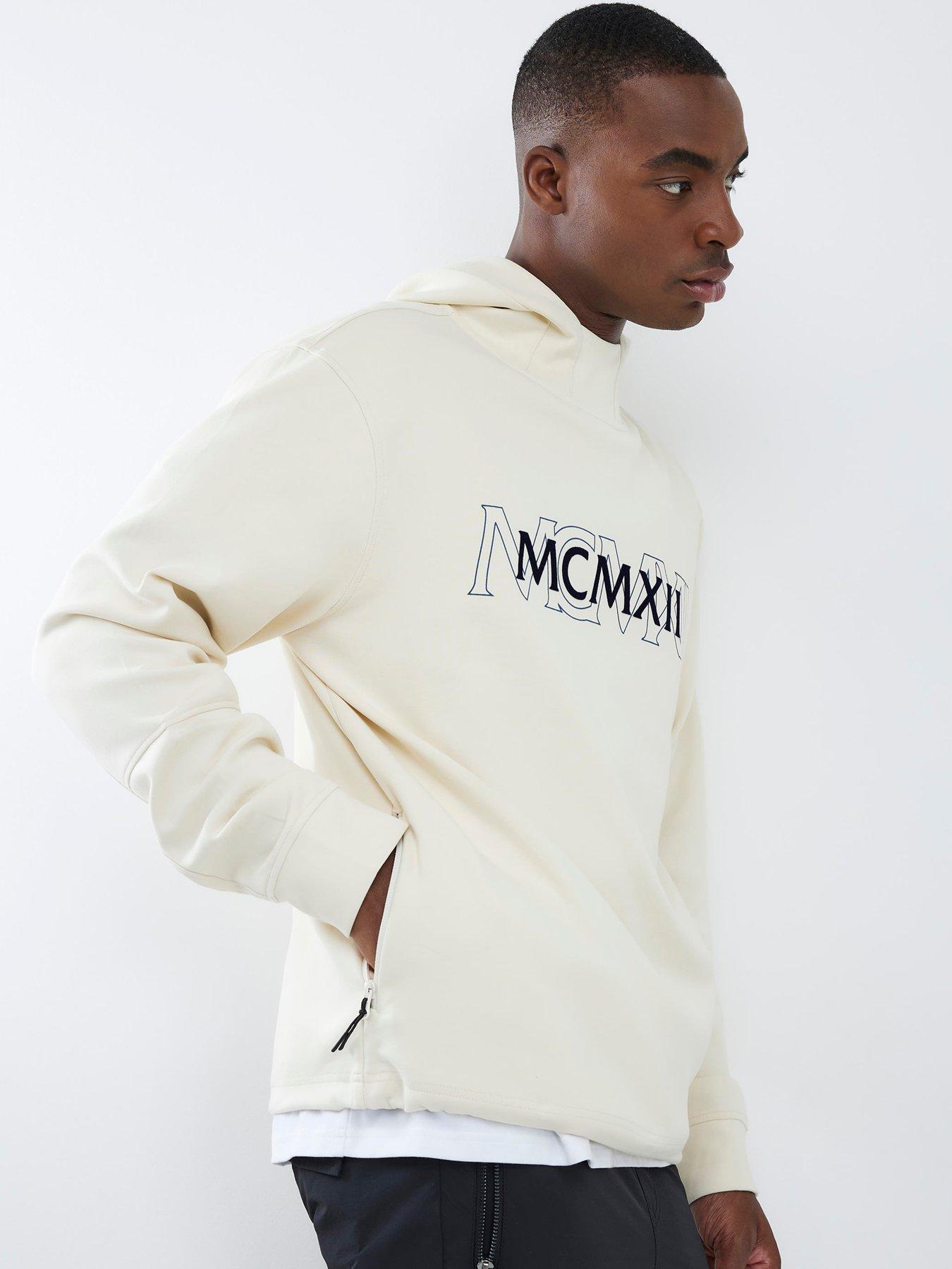 River Island Cream Regular Fit MCMXII Hoodie - Cream