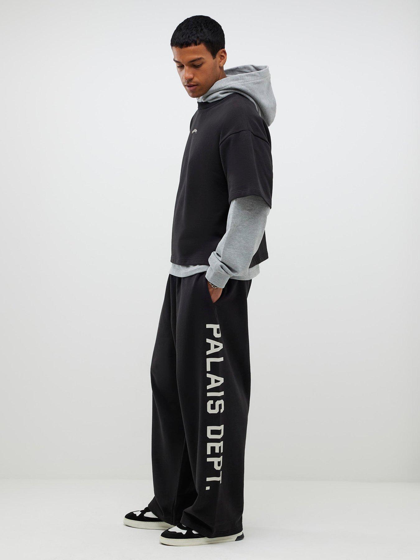  image of river-island-palais-dept-wide-leg-joggers-black