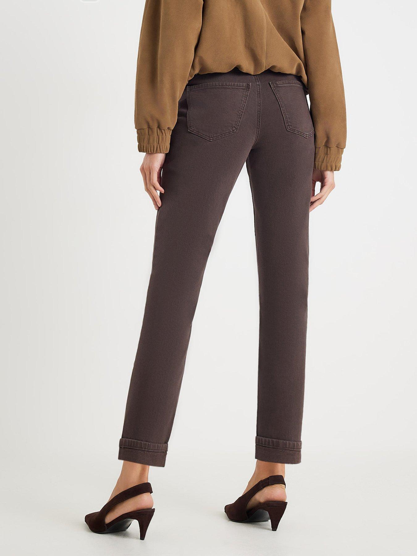  image of river-island-mid-rise-mom-sculpt-jeans-brown