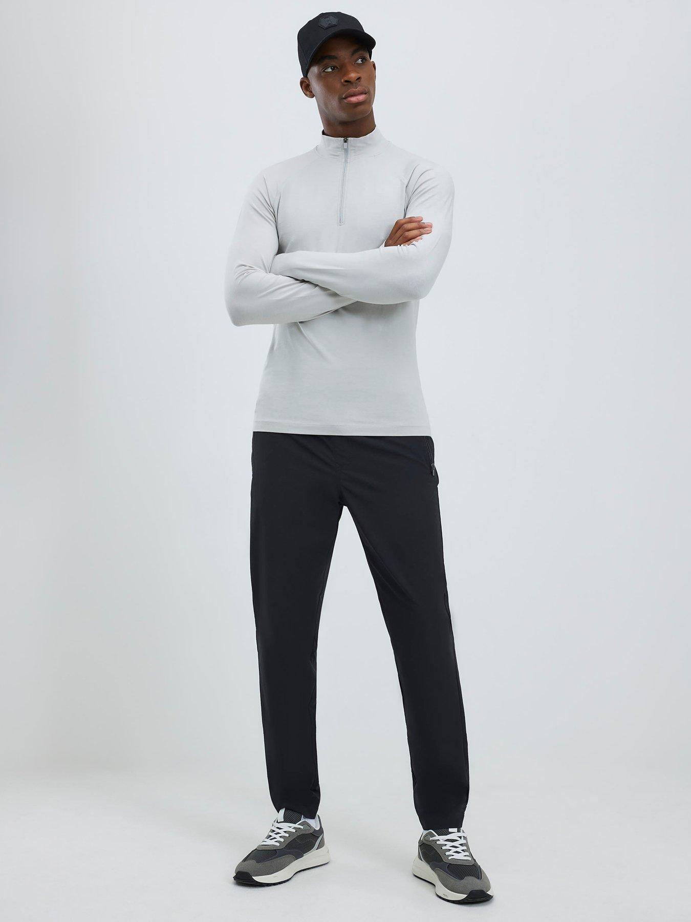 Image 3 of 4 of River Island Quarter Zip Funnel Top - Grey