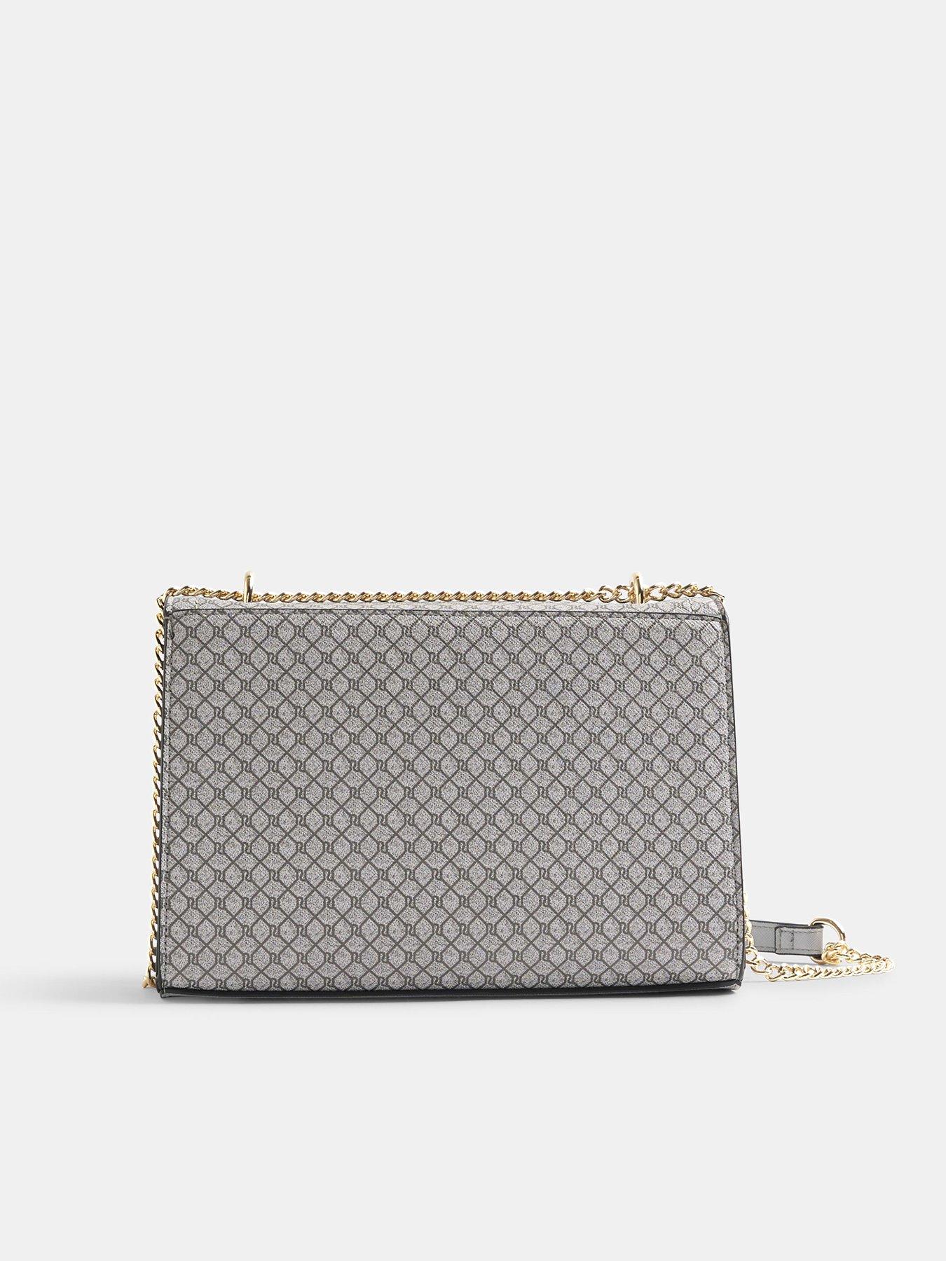  image of river-island-monogram-pocket-front-shoulder-bag-grey