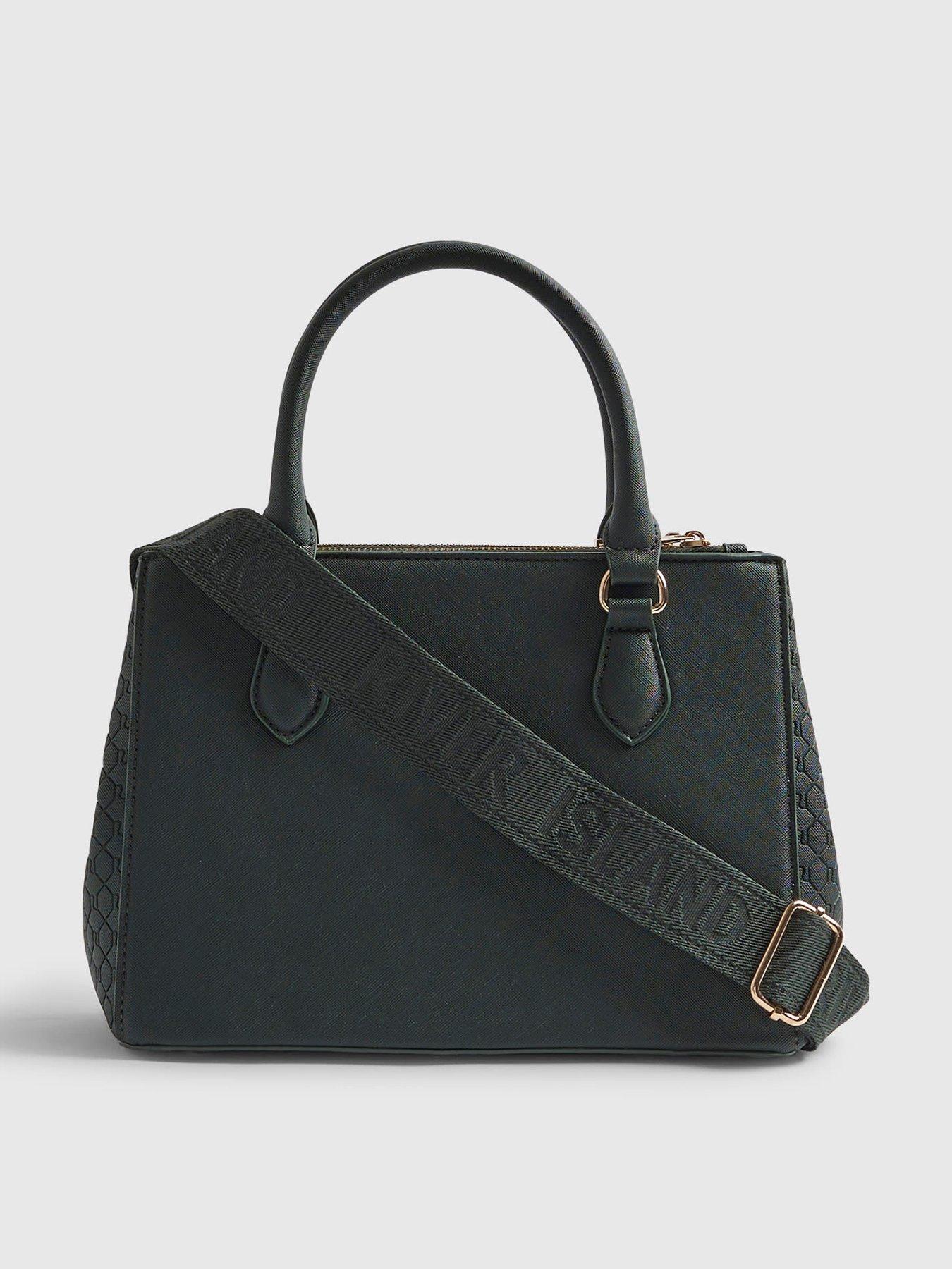  image of river-island-ri-monogram-tote-bag-green