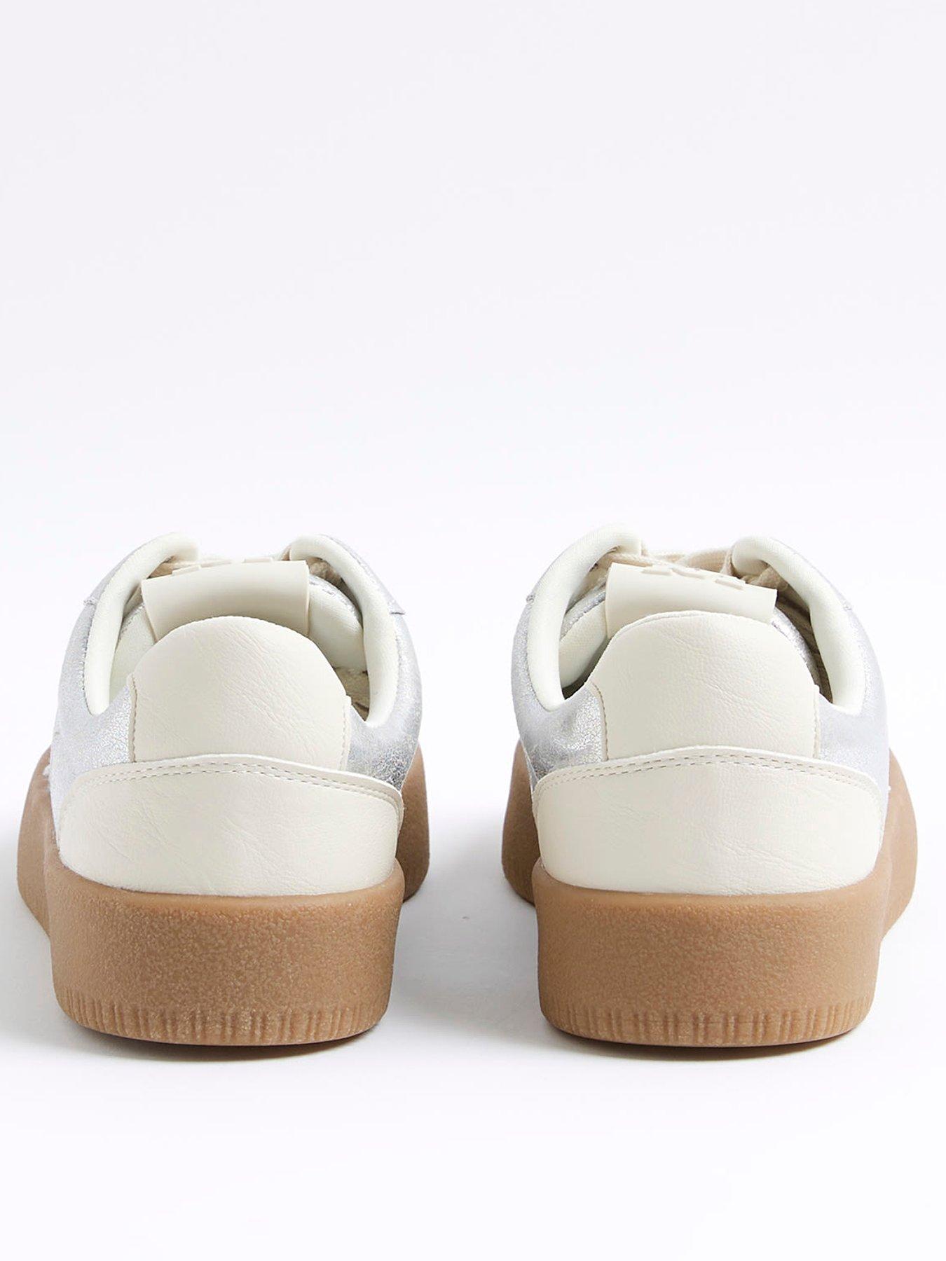  image of river-island-lace-up-trainers-silver