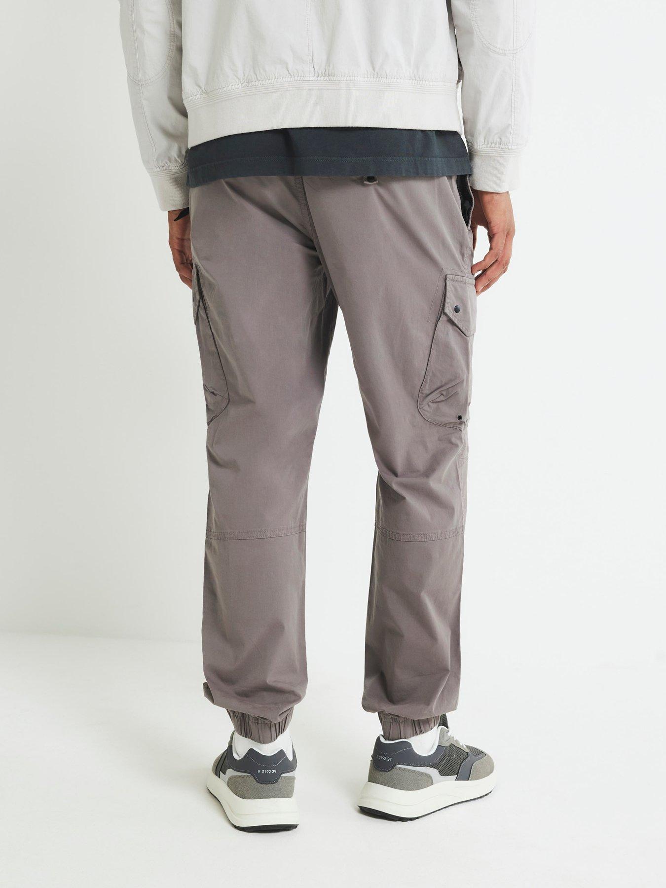 stillFront image of river-island-regular-fit-cargo-trousers-grey