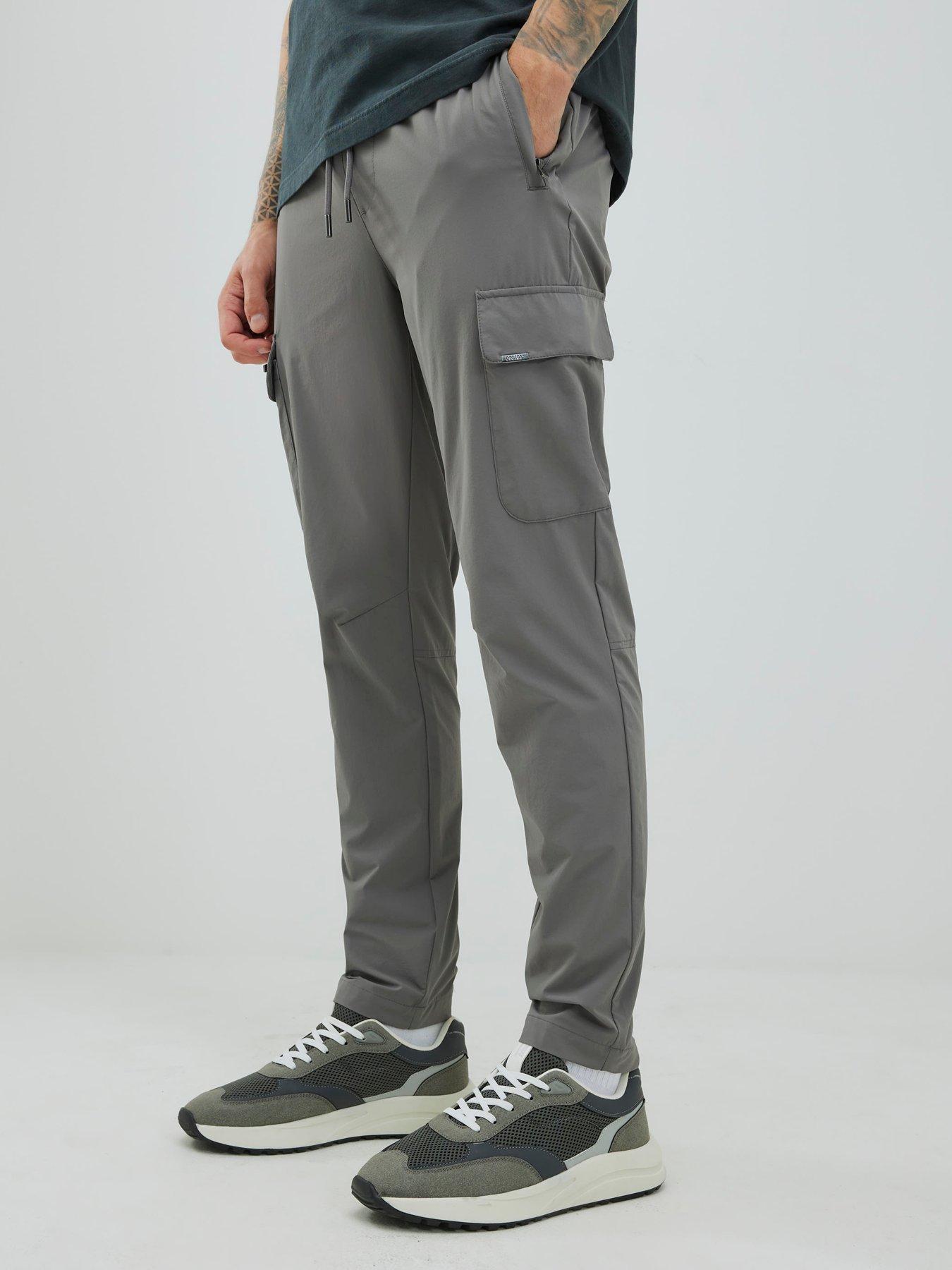 River Island Skinny Fit Cargo Trousers - Grey