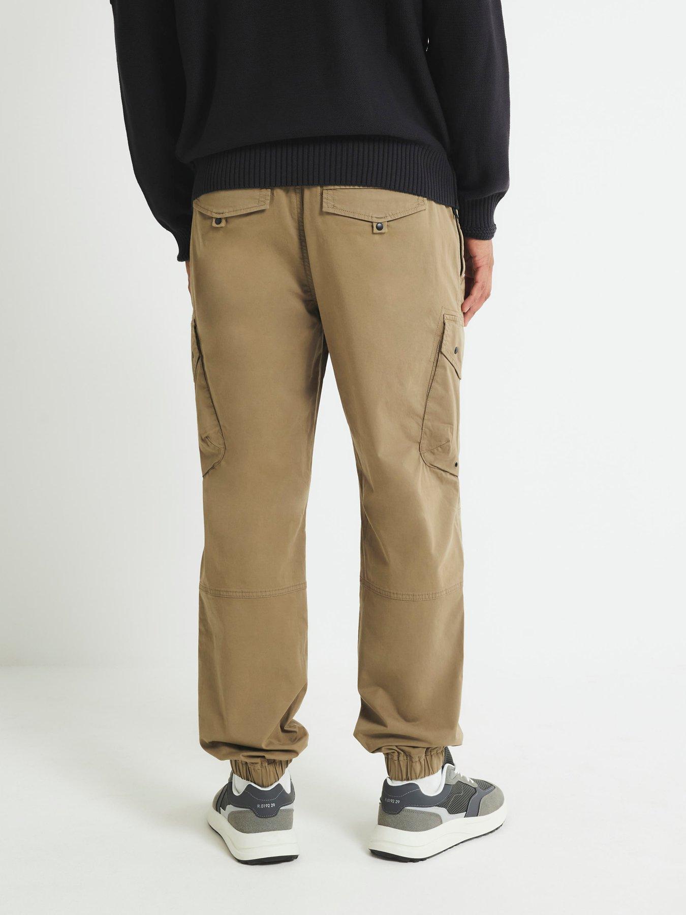  image of river-island-regular-fit-cargo-trousers-green