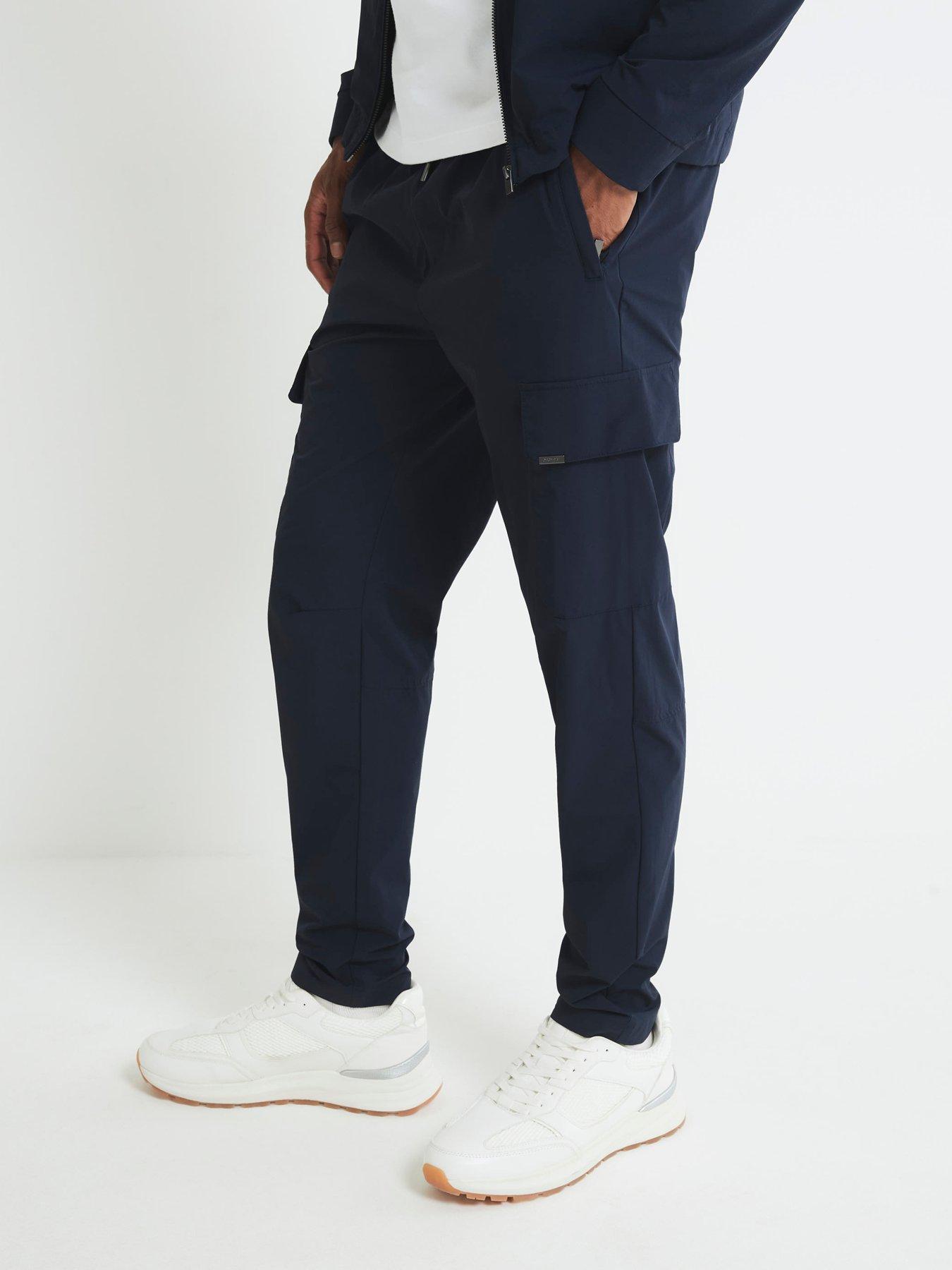 River Island Skinny Fit Cargo Trousers - Blue