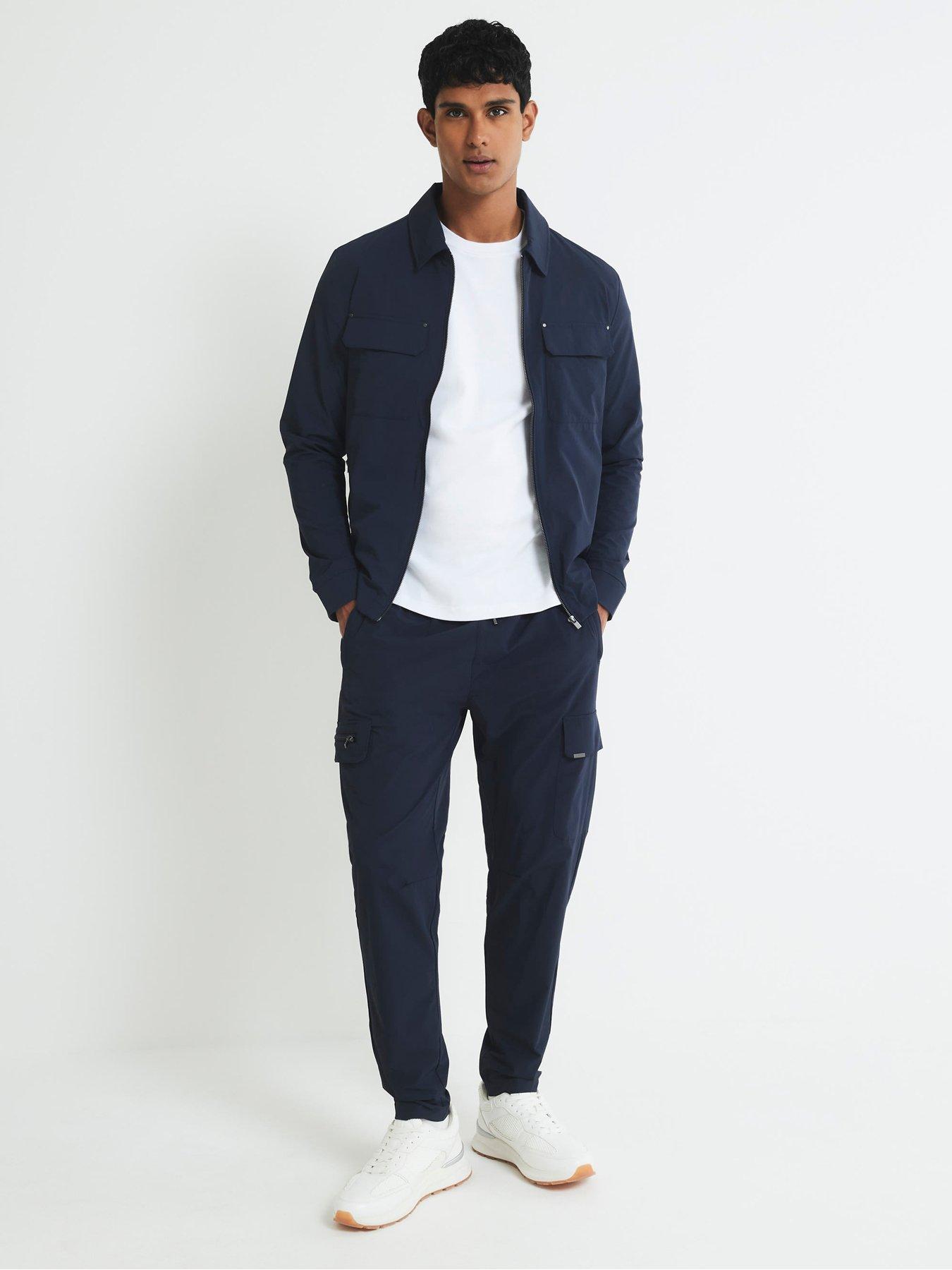  image of river-island-skinny-fit-cargo-trousers-blue