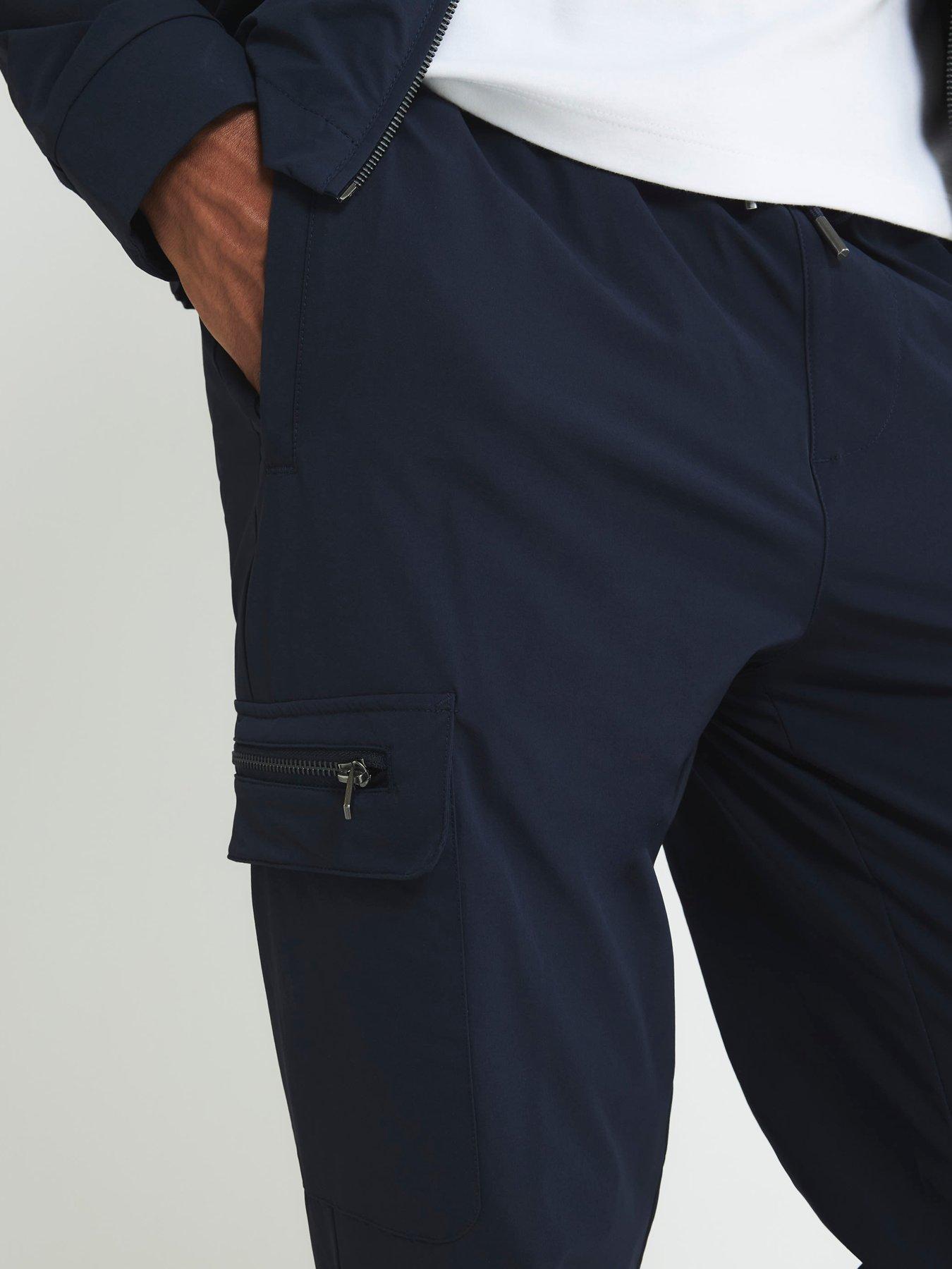  image of river-island-skinny-fit-cargo-trousers-blue