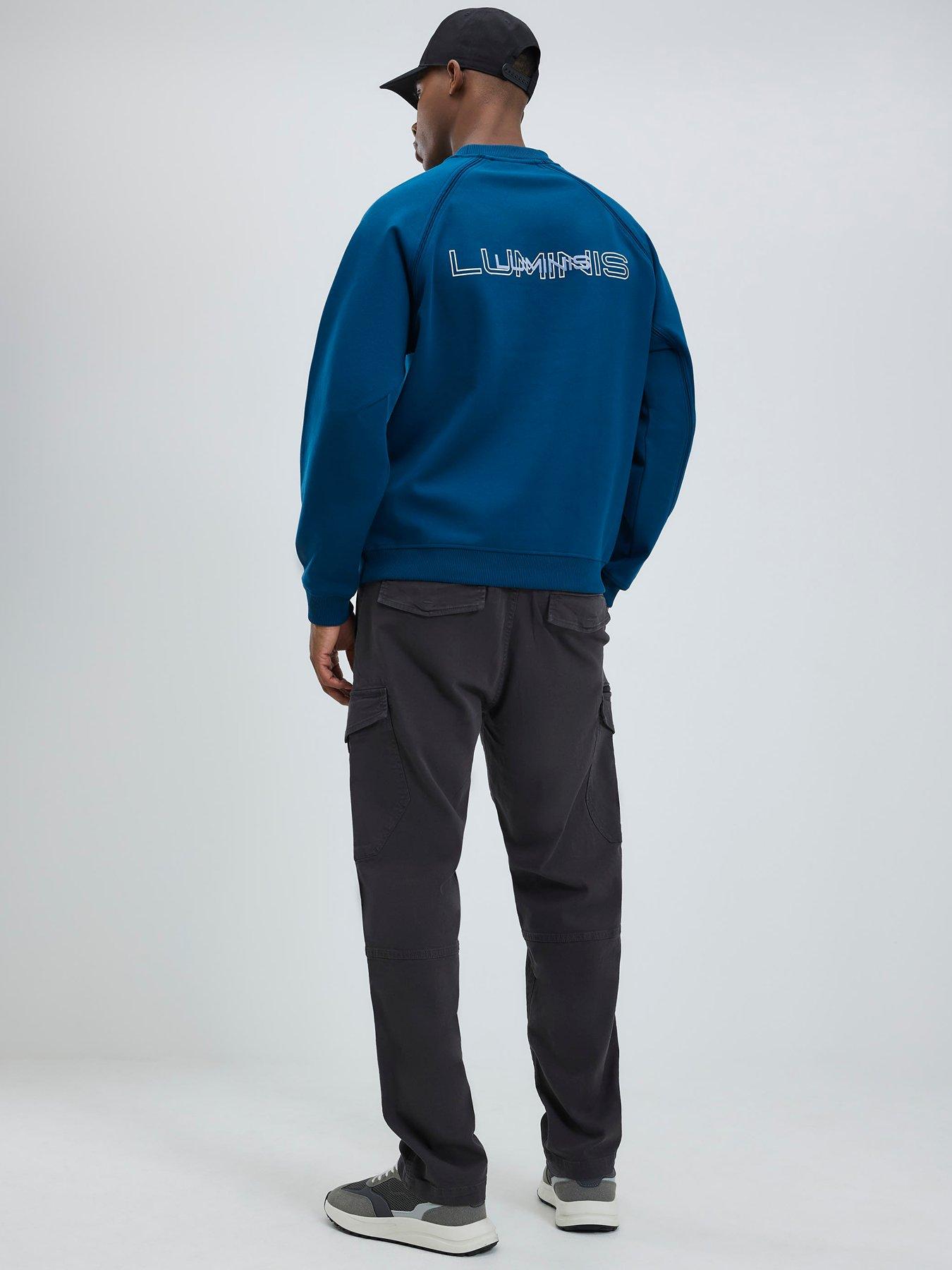  image of river-island-regular-fit-cargo-trousers-grey