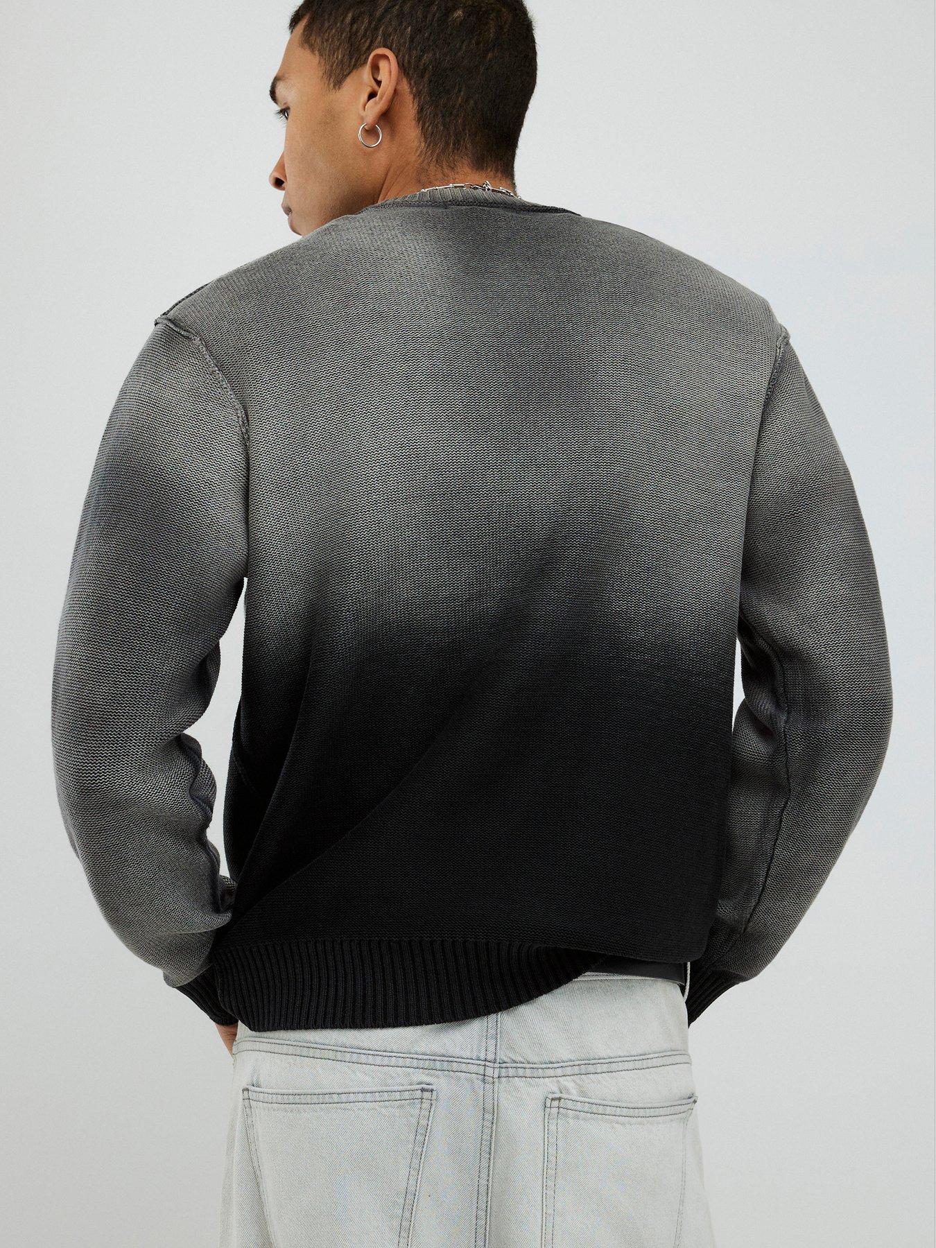 stillFront image of river-island-relaxed-fit-garment-dye-jumper-black