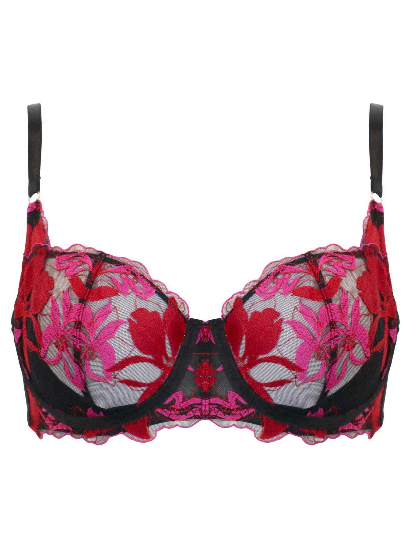 detail image of pour-moi-roxanne-embroidered-non-padded-underwired-bra-b-g