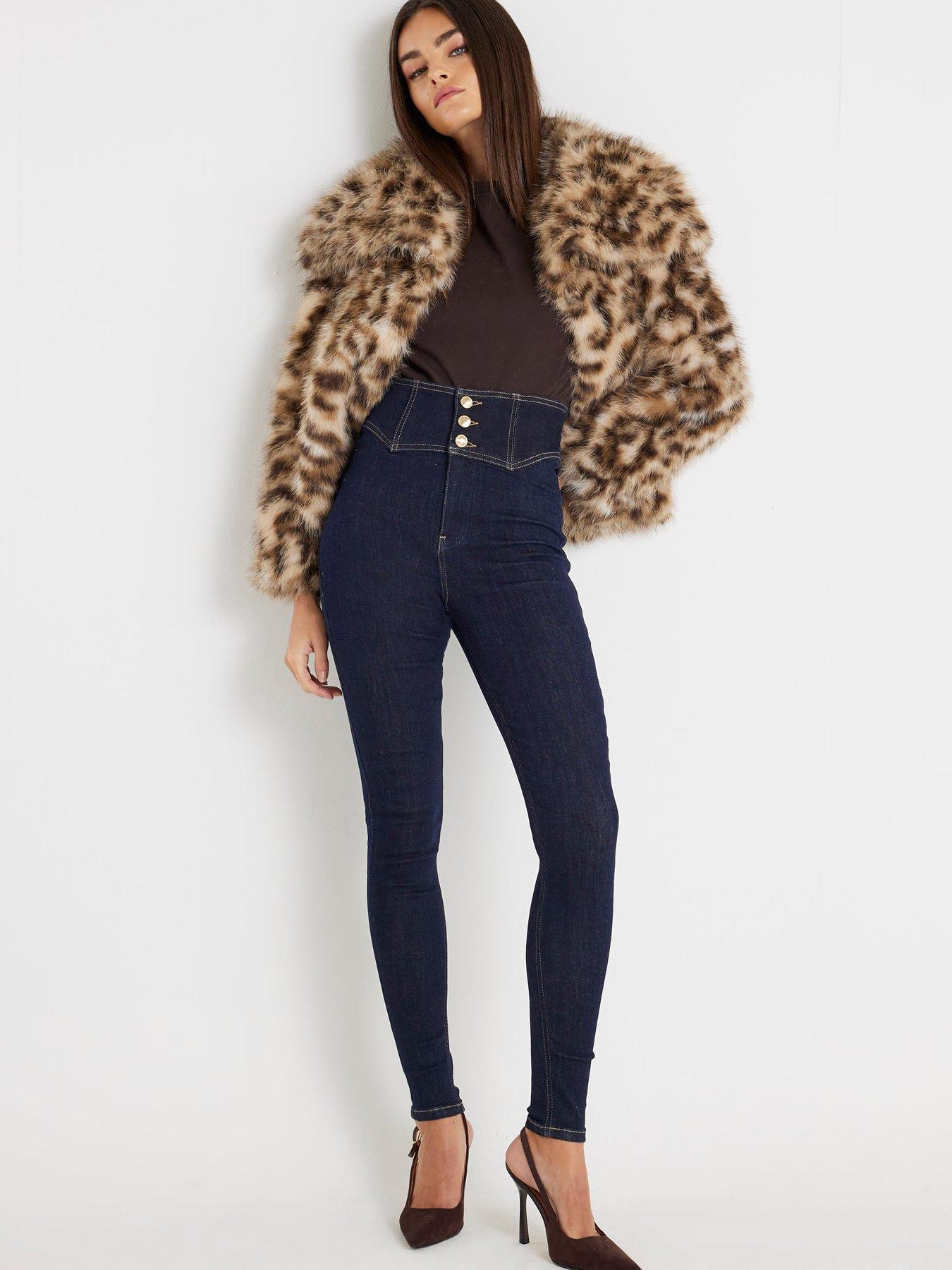 River Island Corset Skinny Jeans - Blue