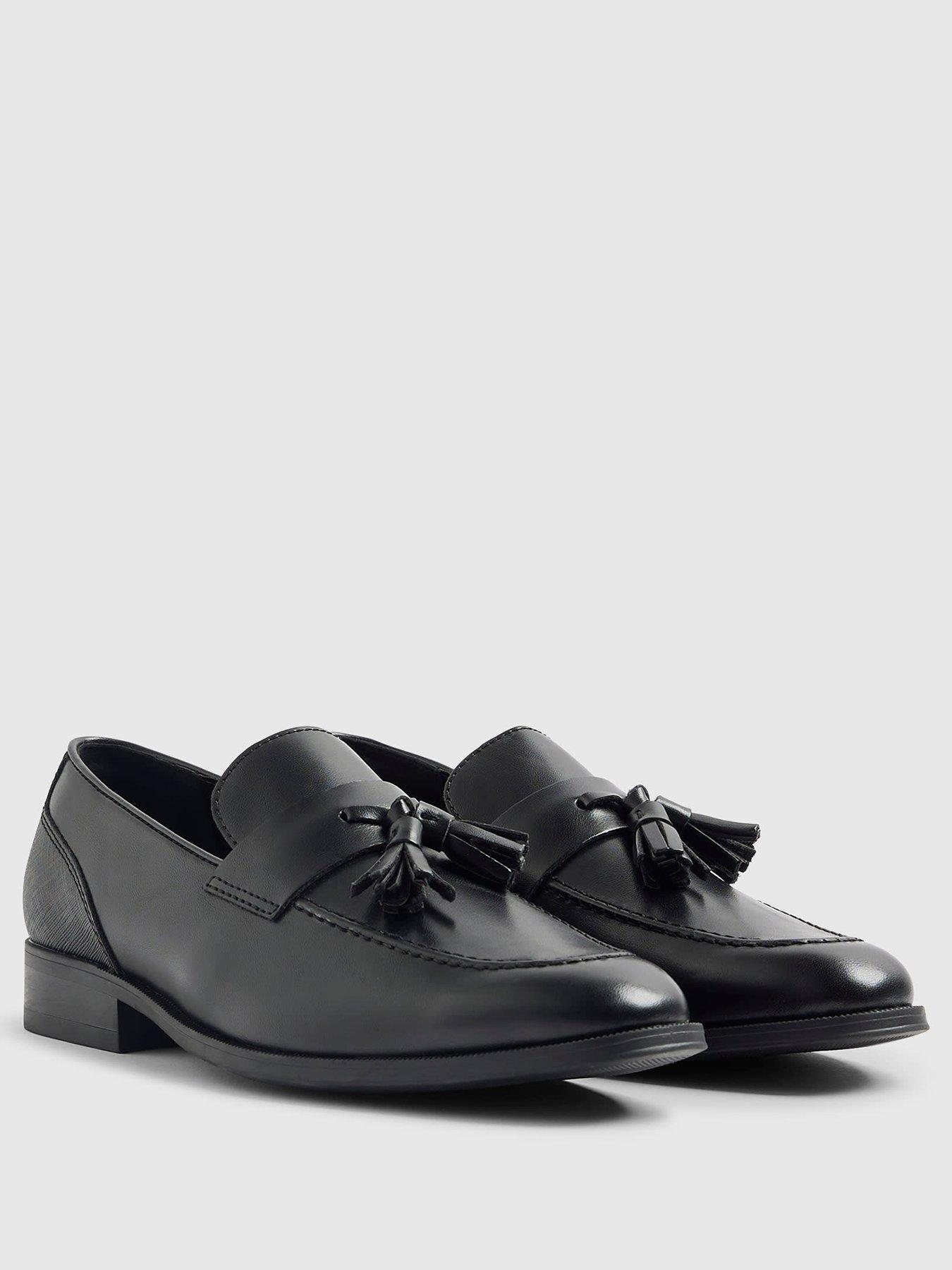 back image of river-island-tassel-loafers-black