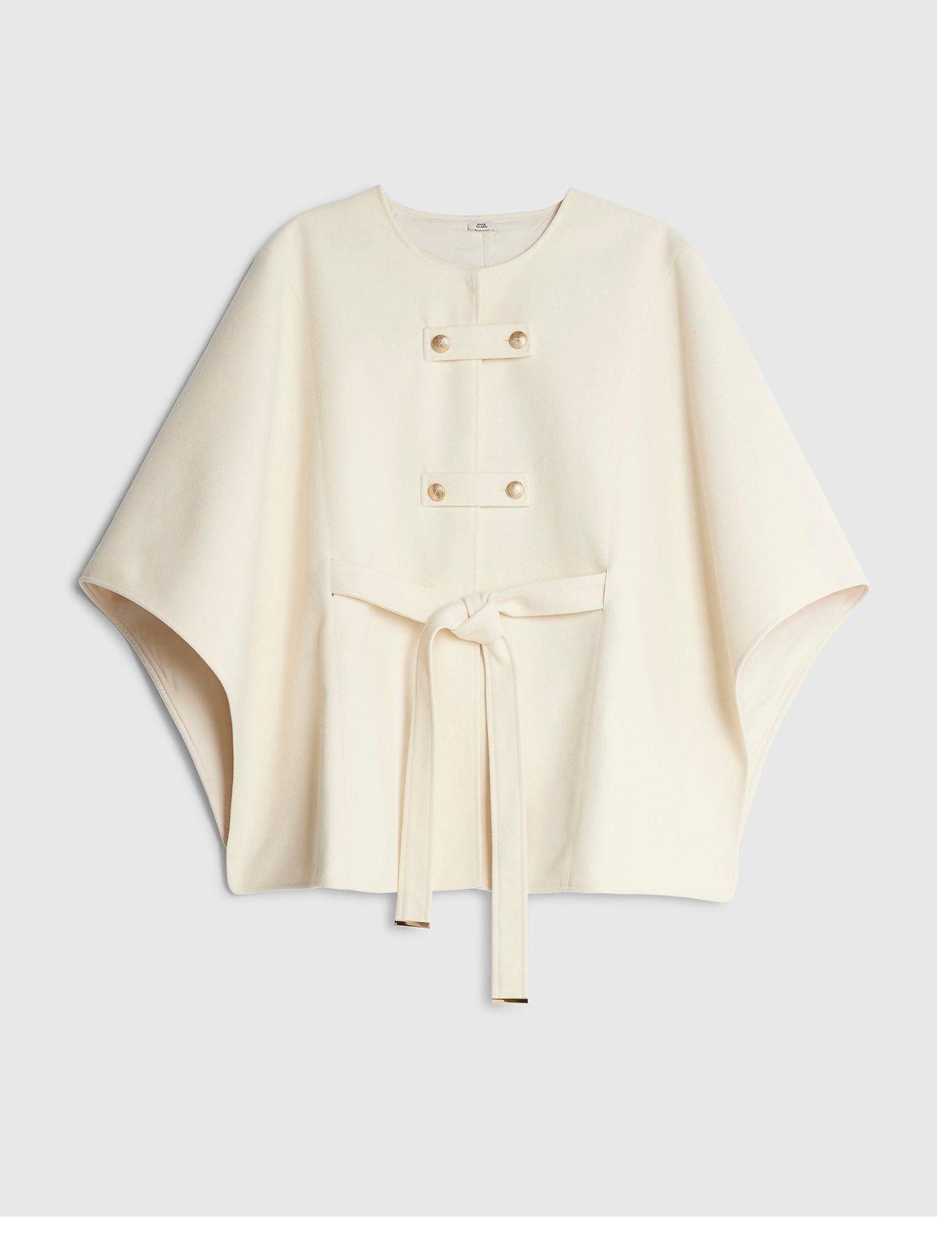 River Island Belted Cape - Cream