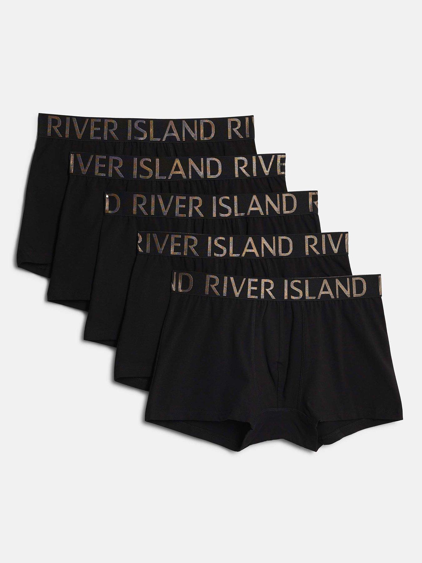 river-island-metallic-pack-of-5-trunks-brown