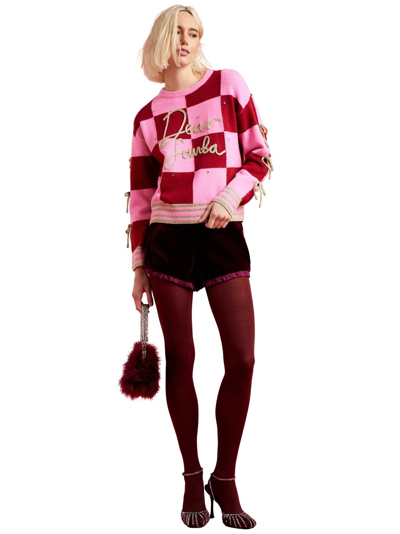 River Island Nephthys Dear Santa Jumper - Red