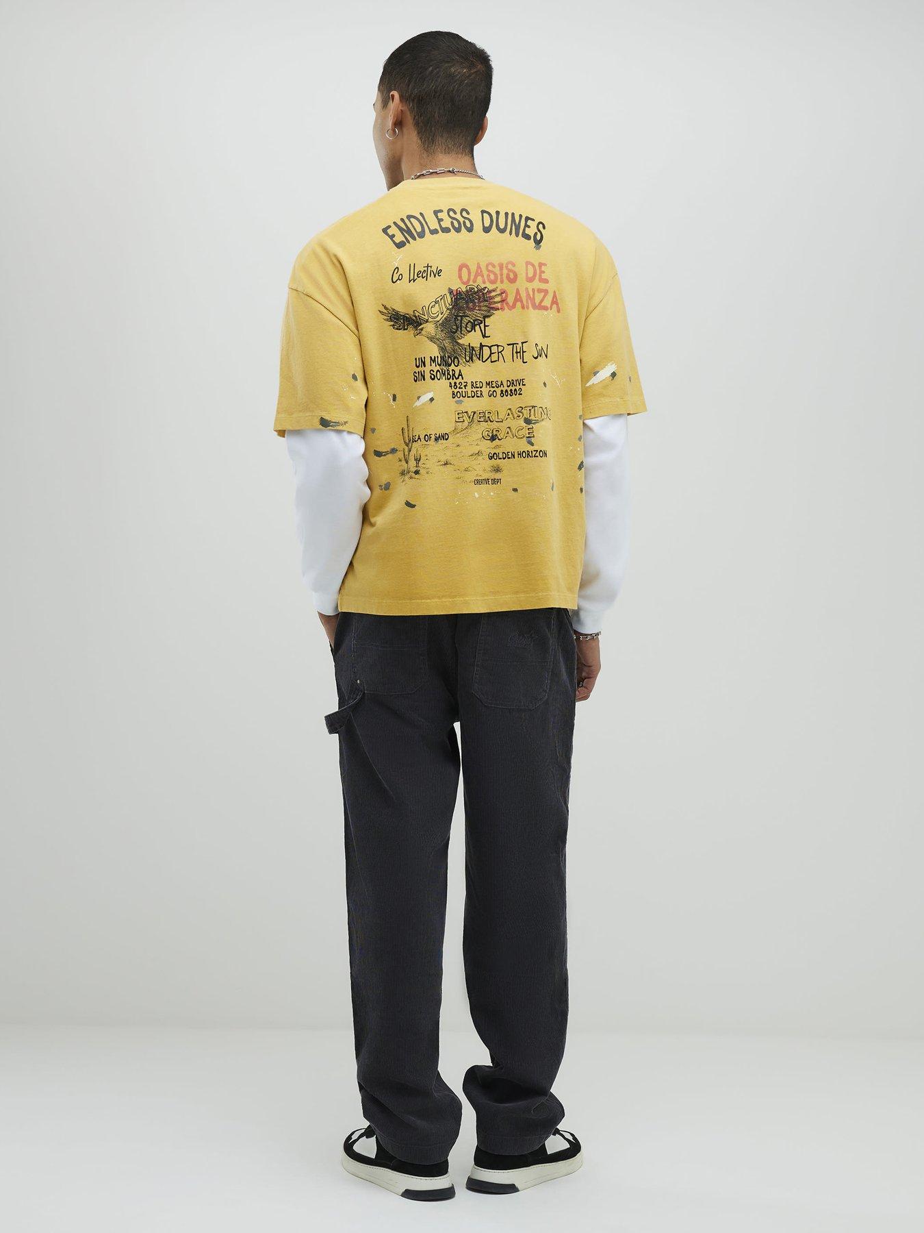  image of river-island-loose-fit-corduroy-pull-on-trousers-grey