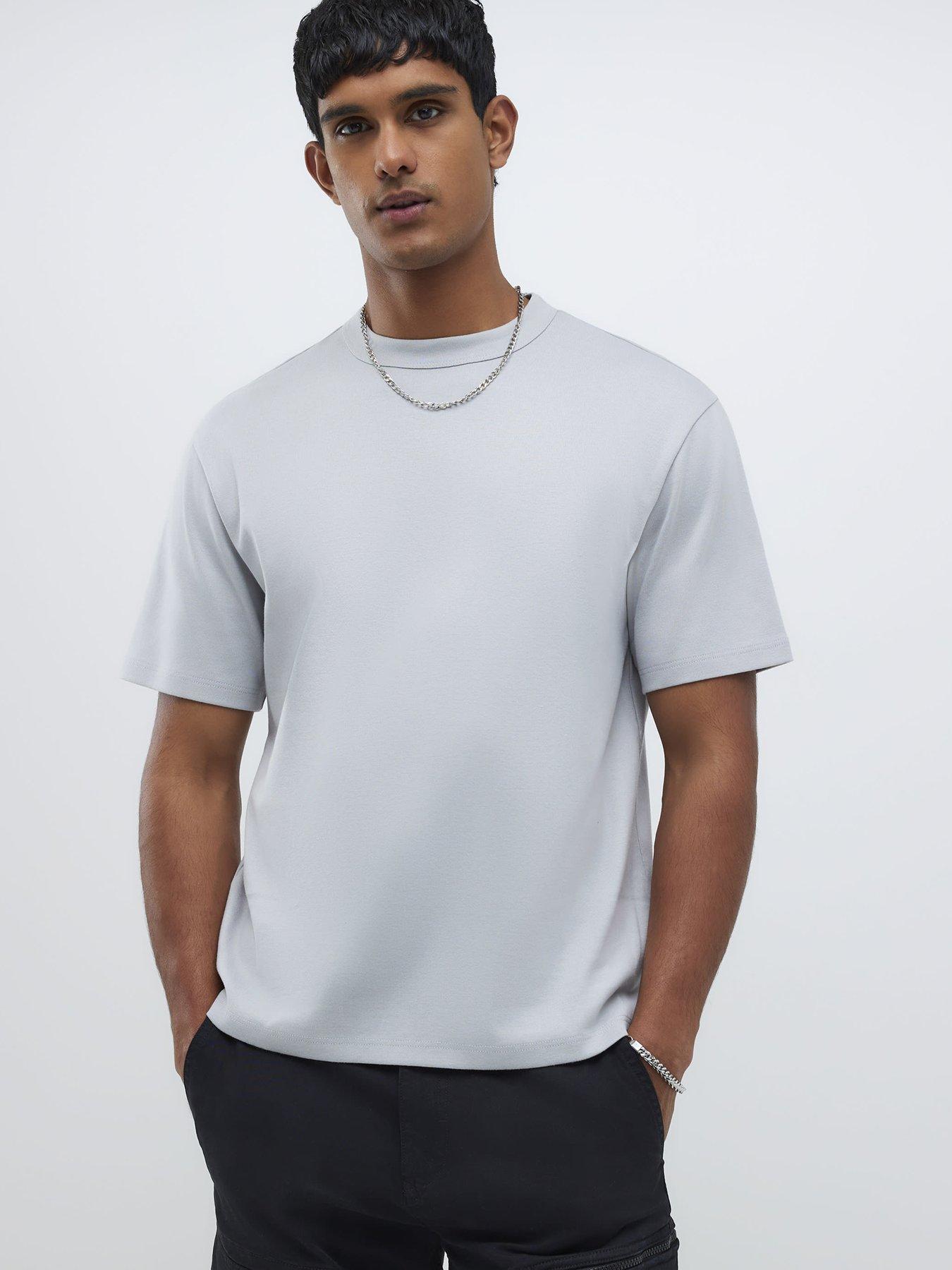  image of river-island-regular-fit-t-shirt-grey