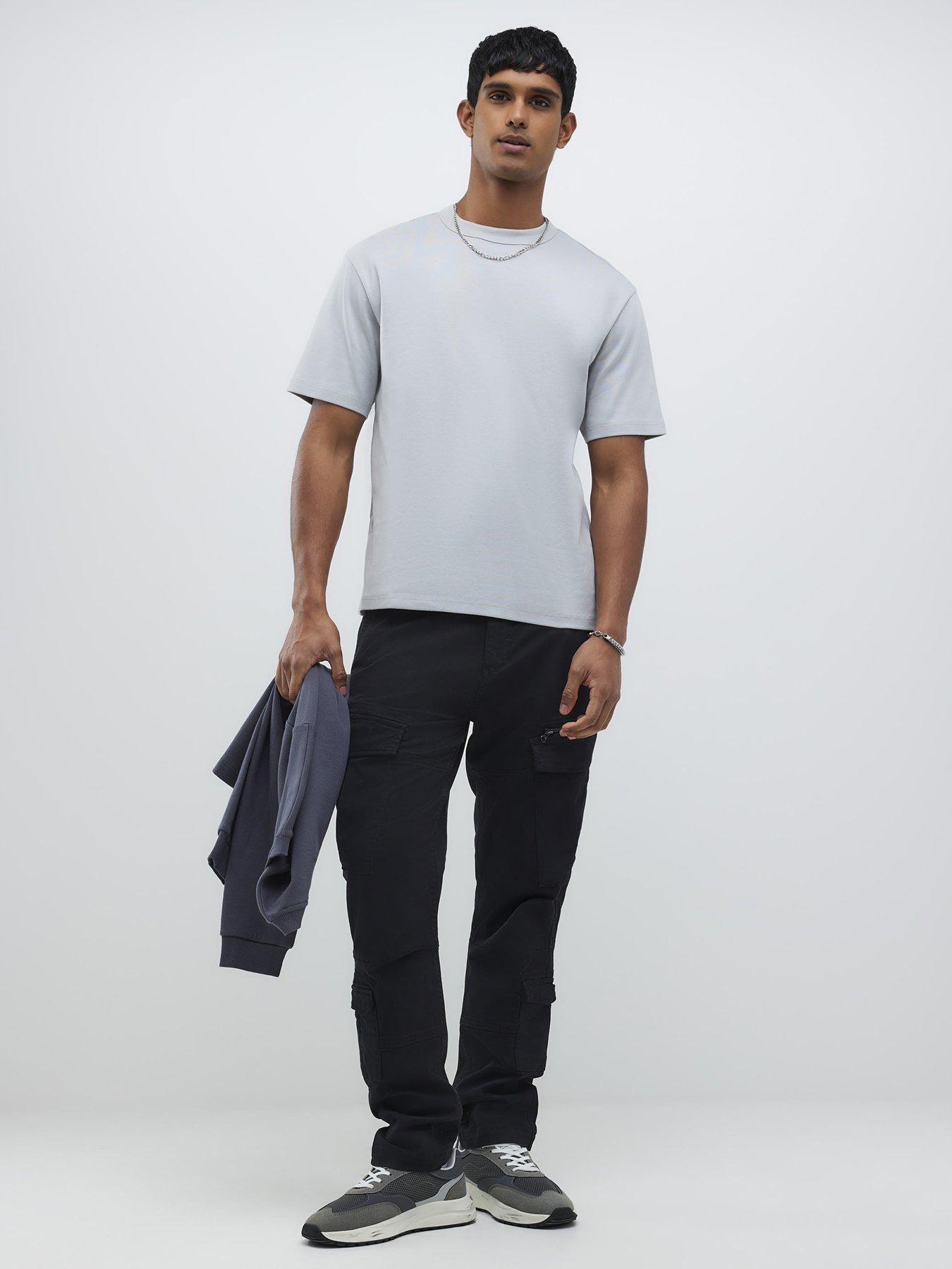 image of river-island-regular-fit-t-shirt-grey