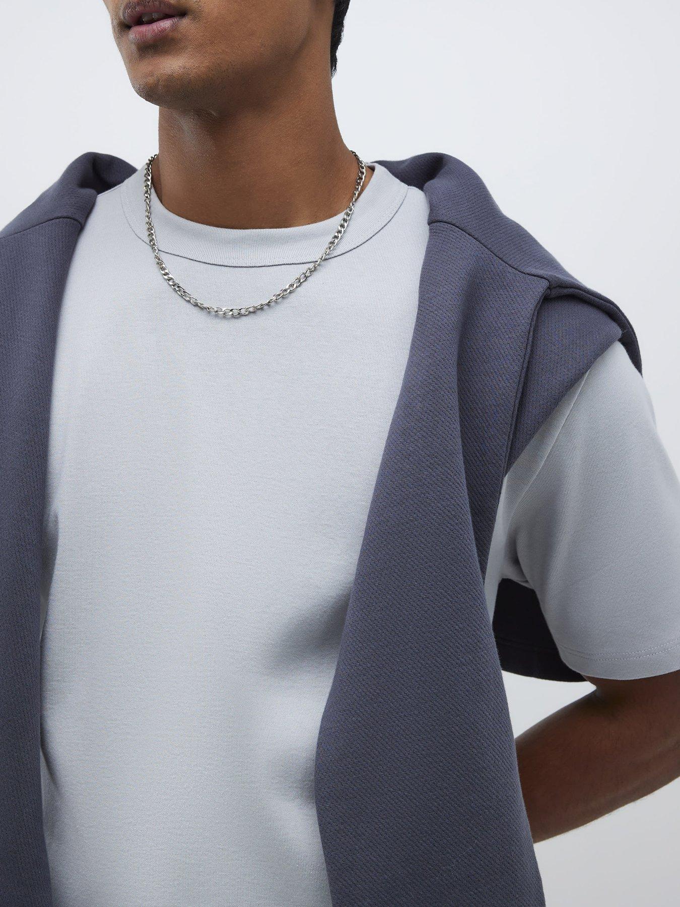  image of river-island-regular-fit-t-shirt-grey