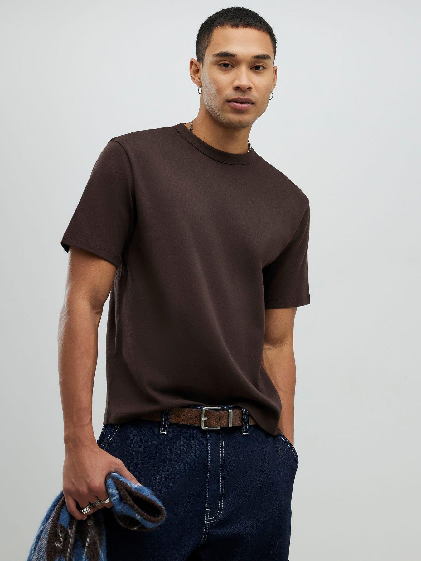 river-island-regular-fit-t-shirt-brown