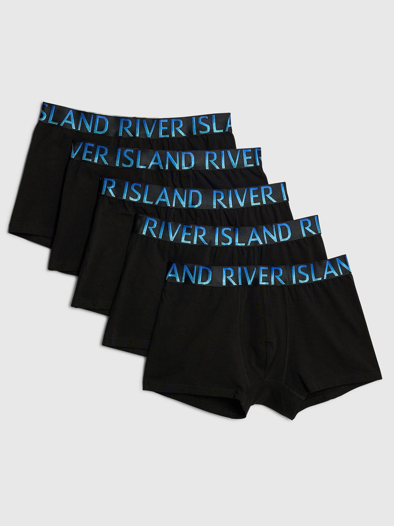 River Island Ri Ombre Pack Of 5 Trunks - Black
