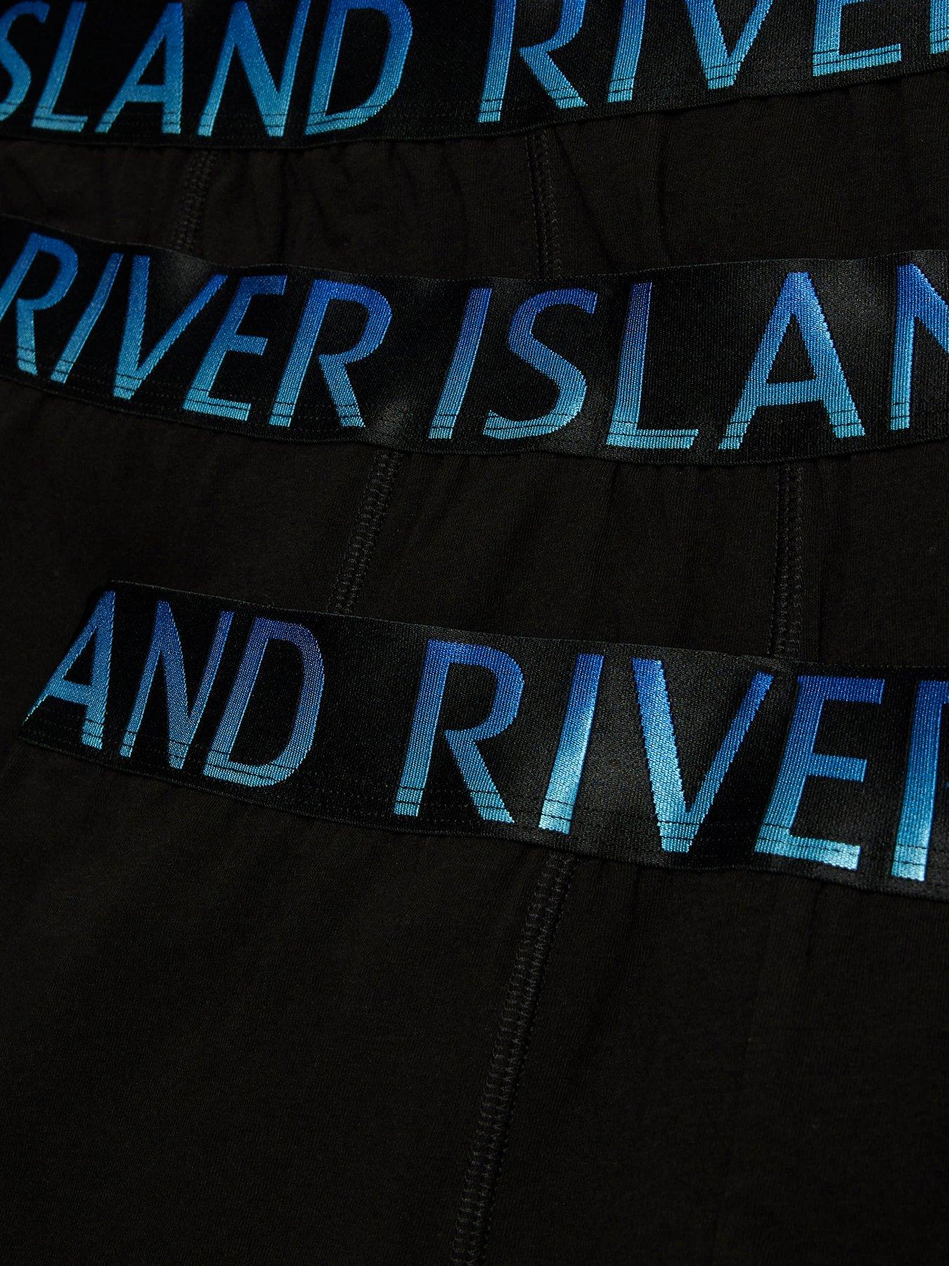  image of river-island-ri-ombre-pack-of-5-trunks-black
