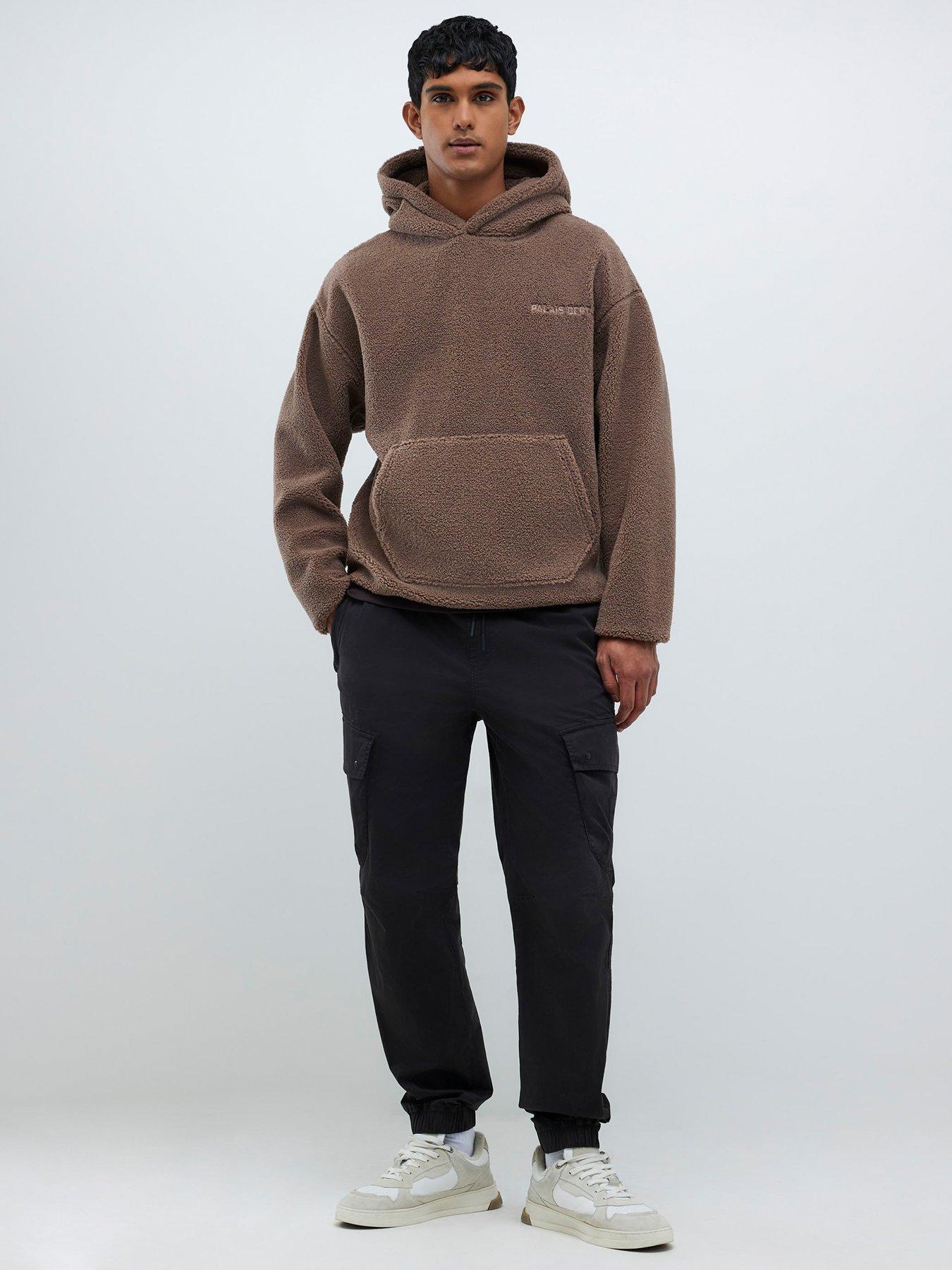  image of river-island-oversized-fit-palais-dept-borg-hoodie-brown