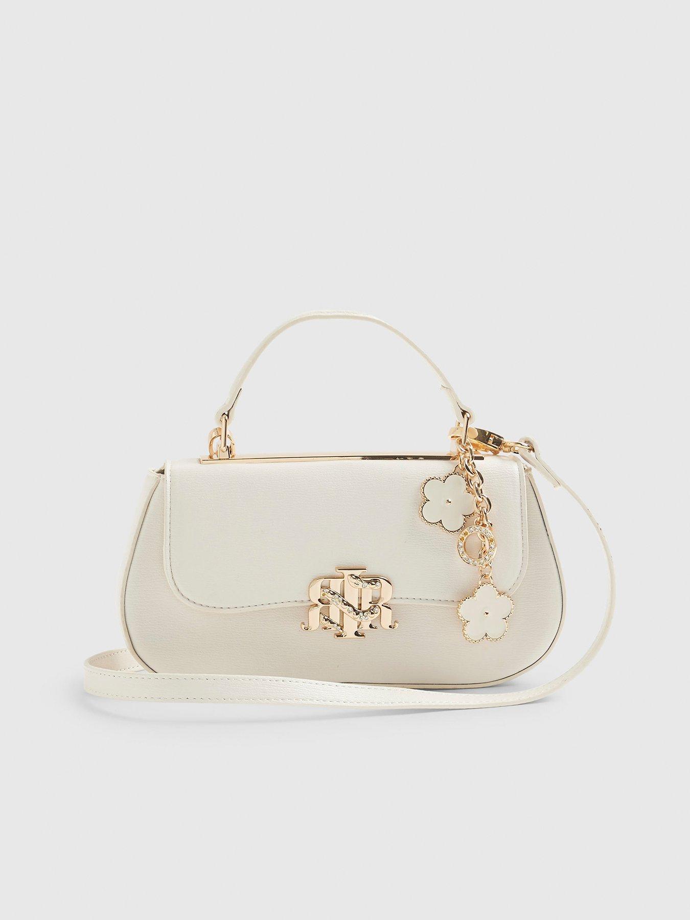  image of river-island-small-snake-branded-tote-bag-cream