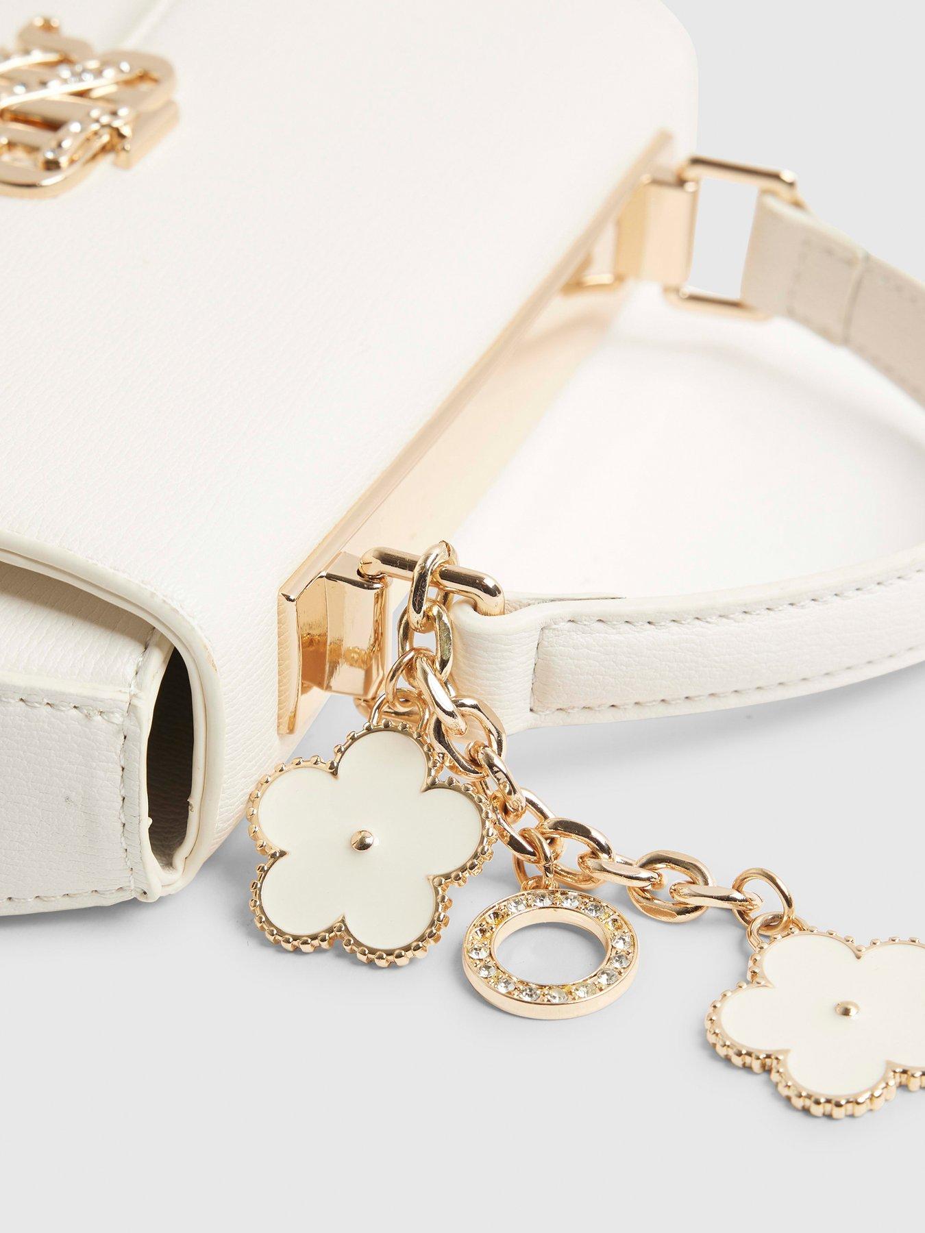  image of river-island-small-snake-branded-tote-bag-cream