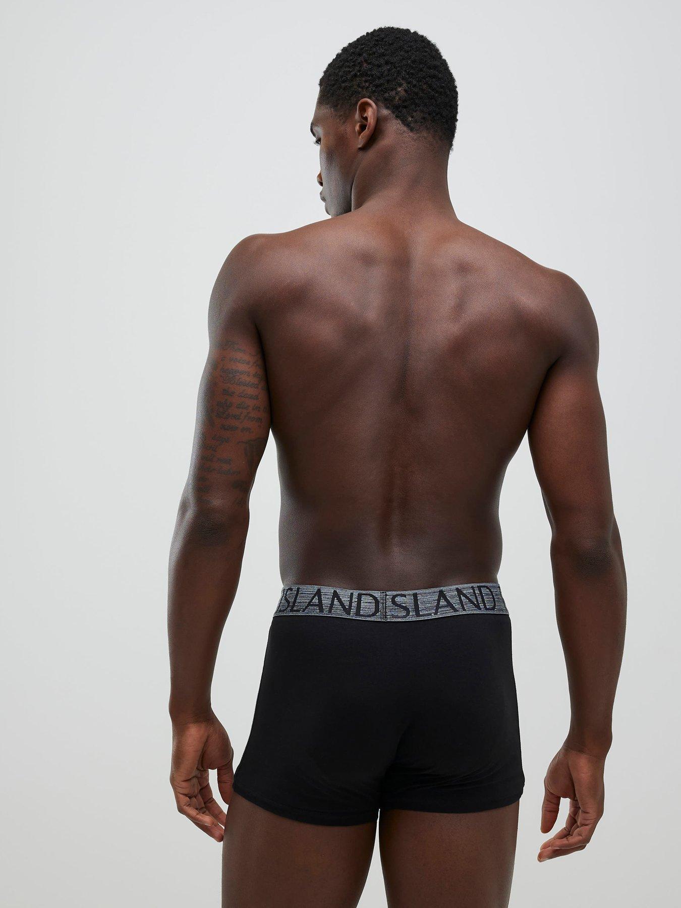  image of river-island-ri-pack-of-5-trunks-black