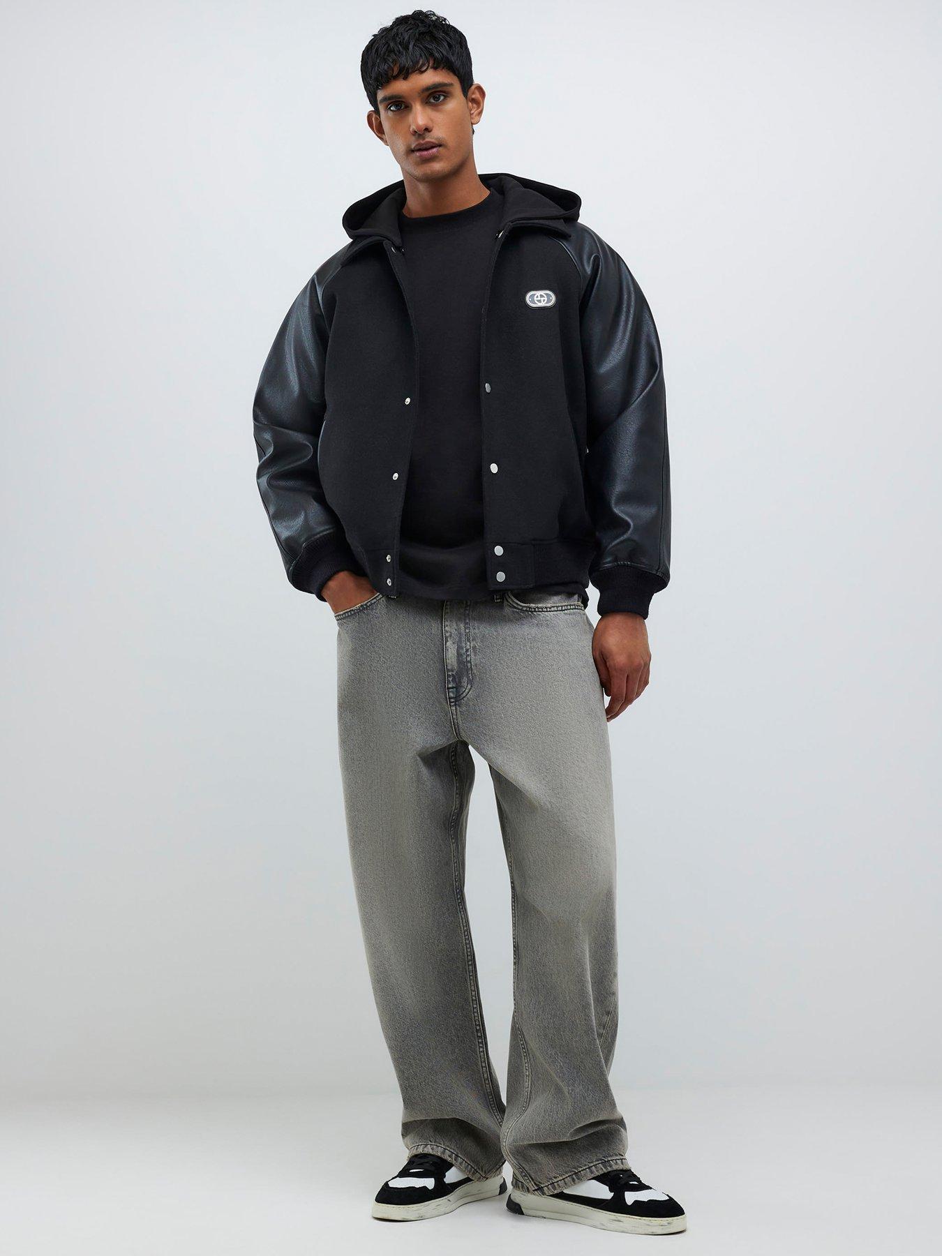  image of river-island-oversized-fit-hokkaido-beaded-t-shirt-black