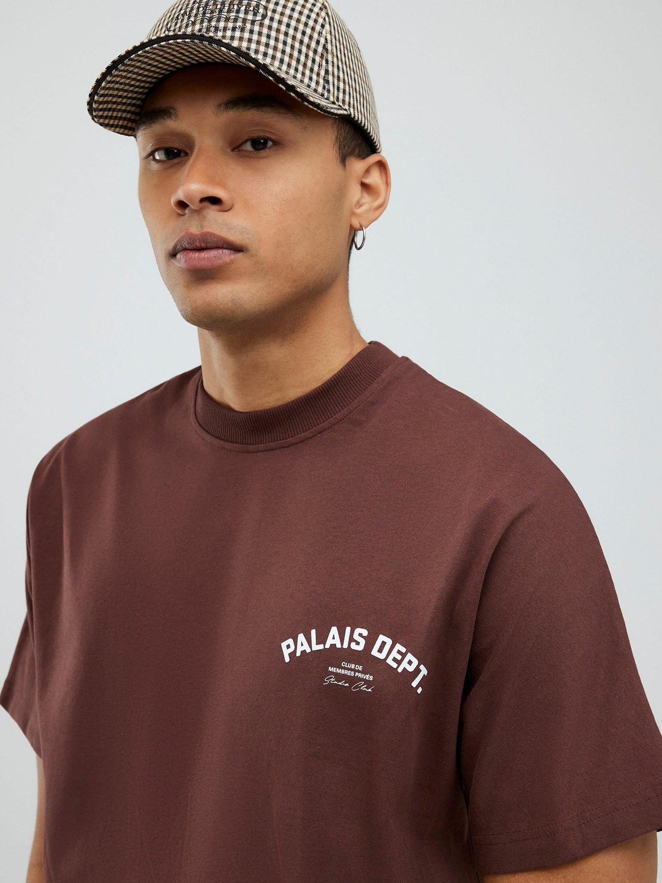 Image 4 of 4 of River Island Oversized Fit Palais Dept T-shirt - Brown