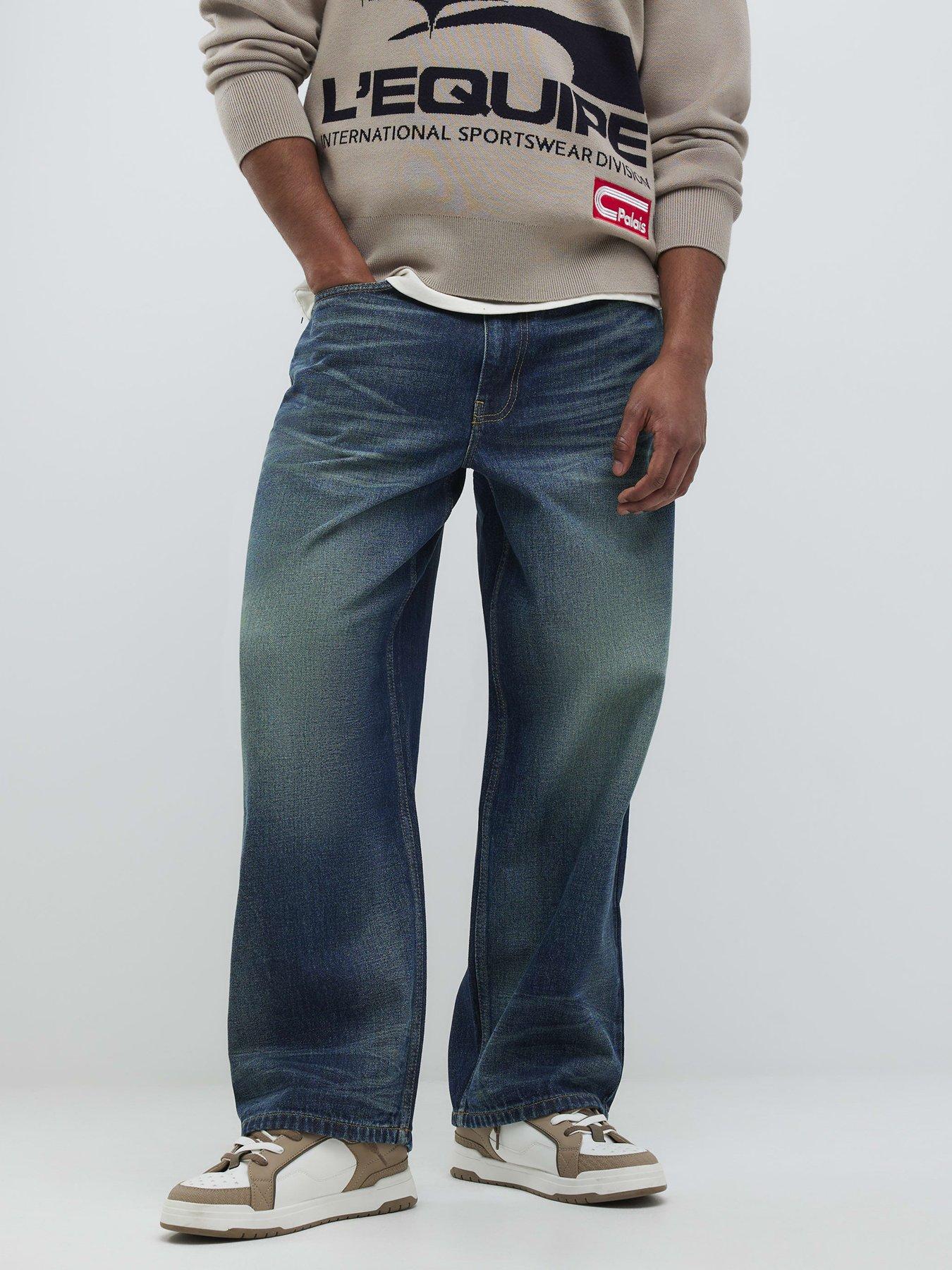 River Island Baggy Fit Jeans - Blue