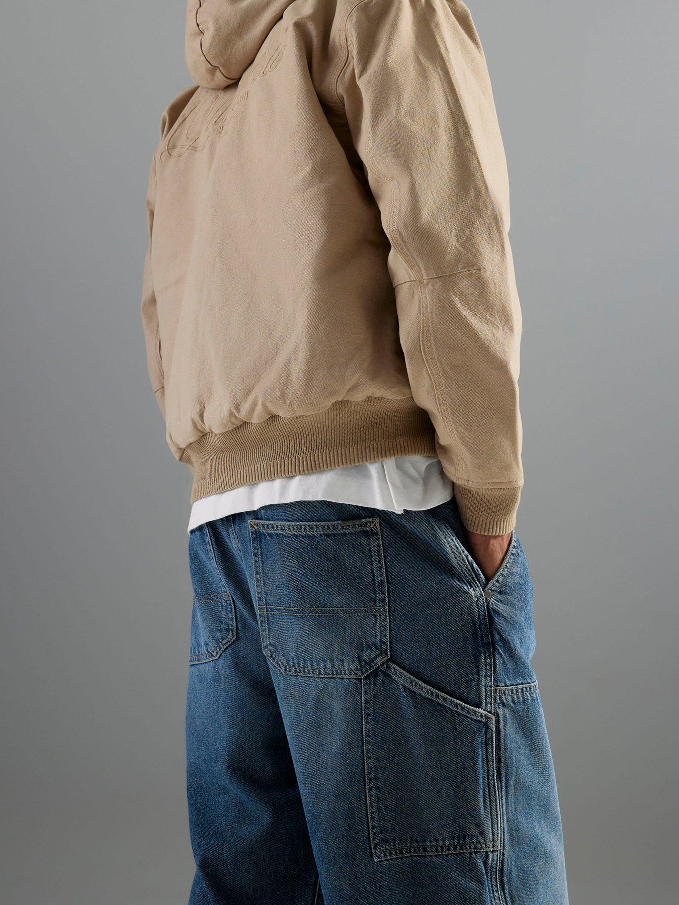  image of river-island-baggy-fit-jeans-blue