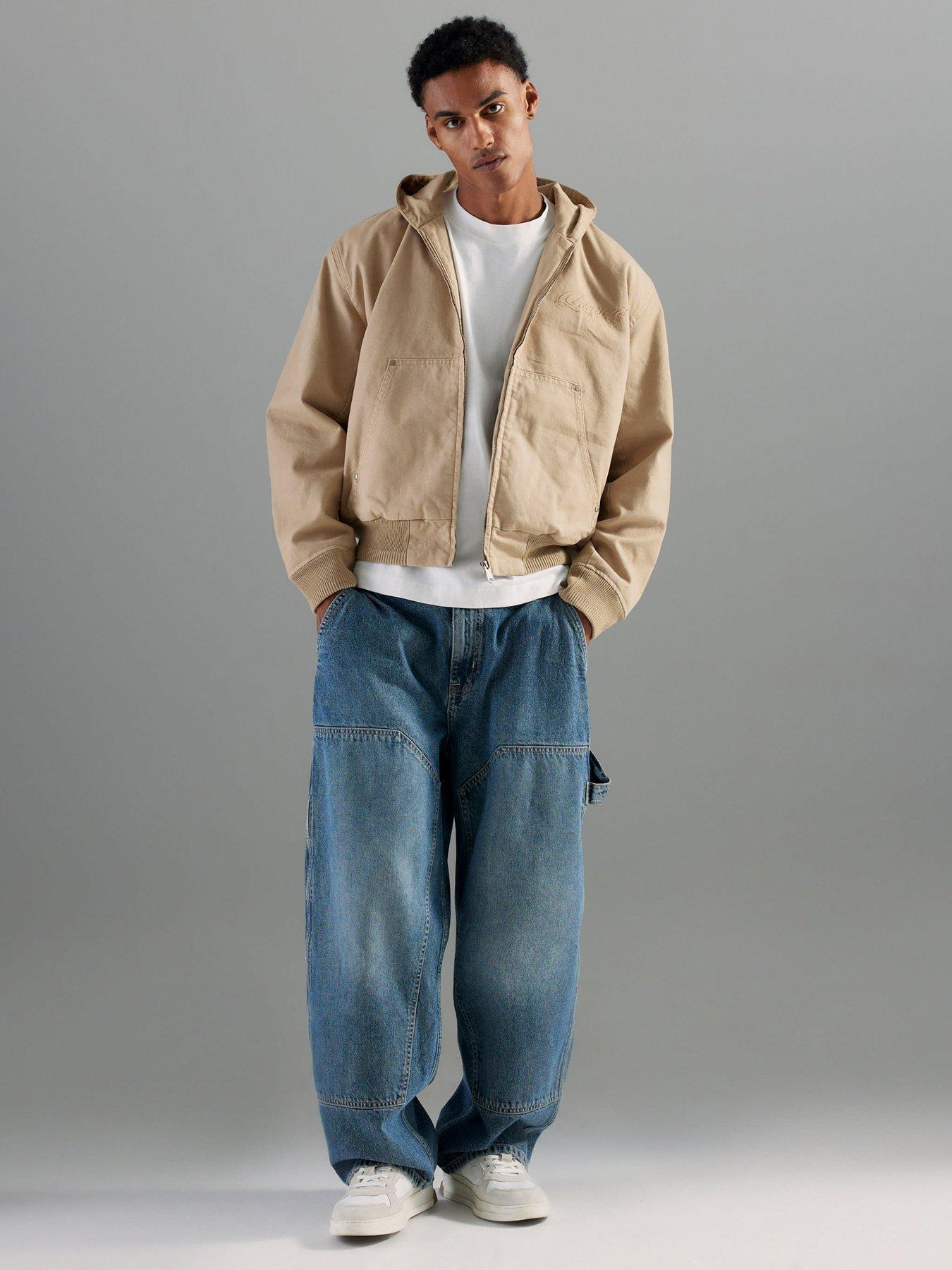  image of river-island-baggy-fit-jeans-blue