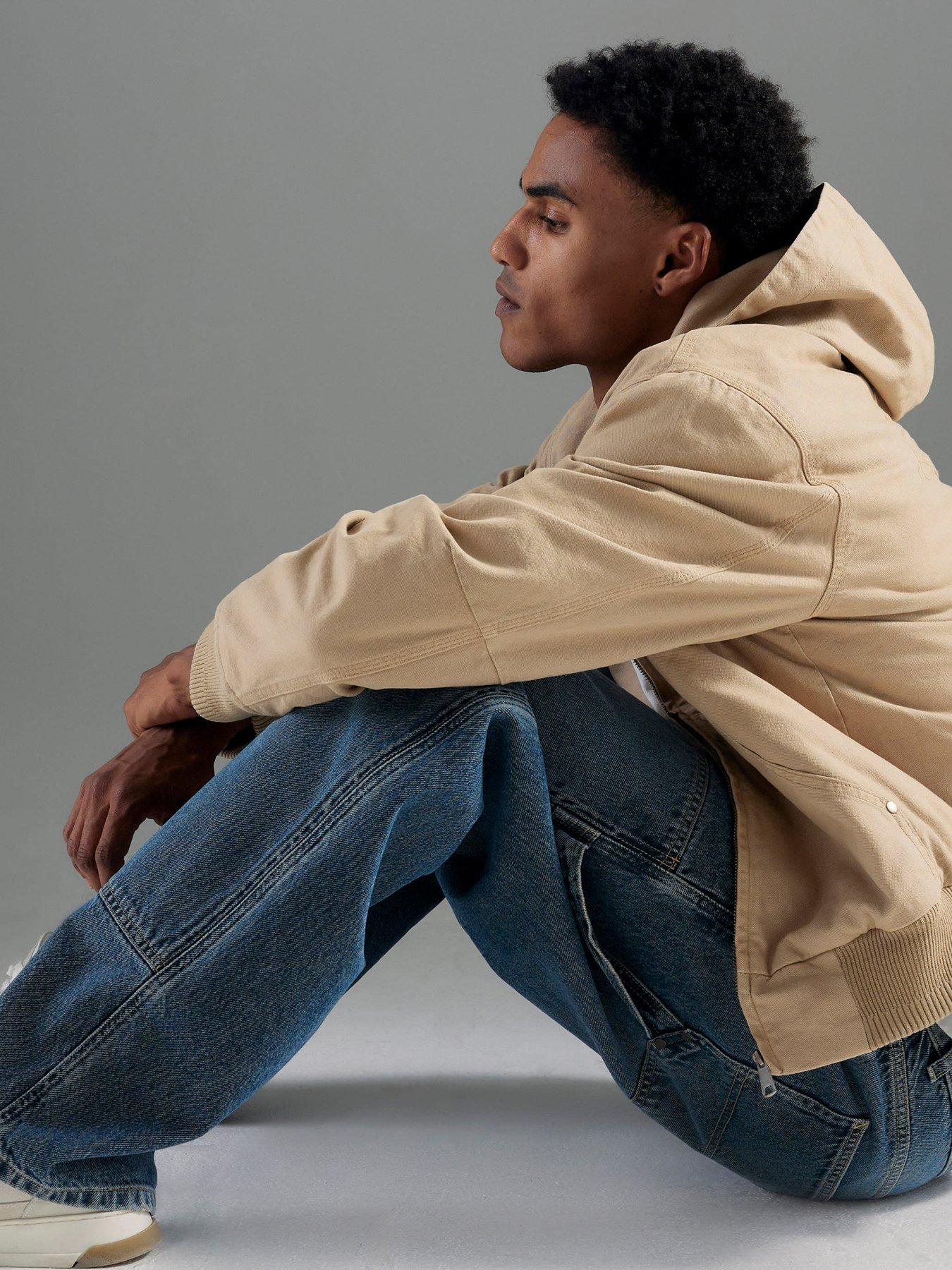  image of river-island-baggy-fit-jeans-blue