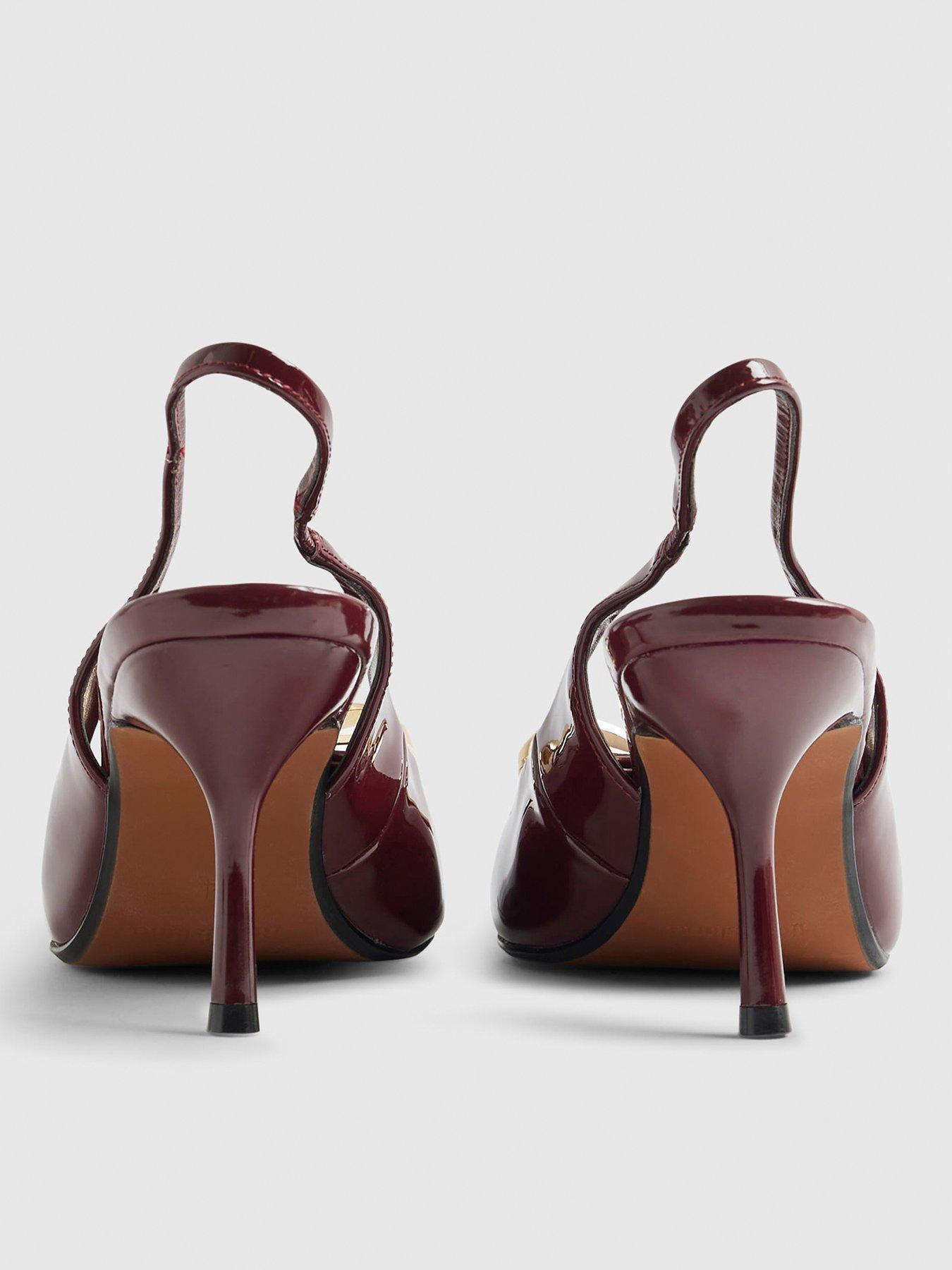  image of river-island-metal-bow-court-heels-red