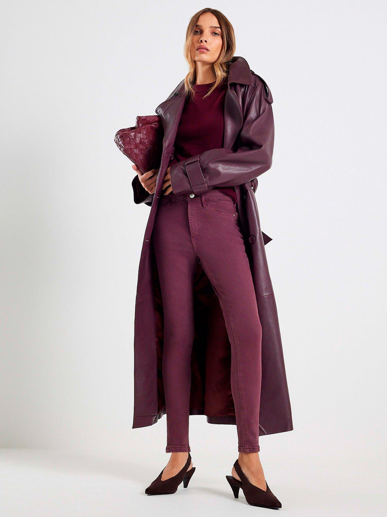  image of river-island-skinny-jeans-purple