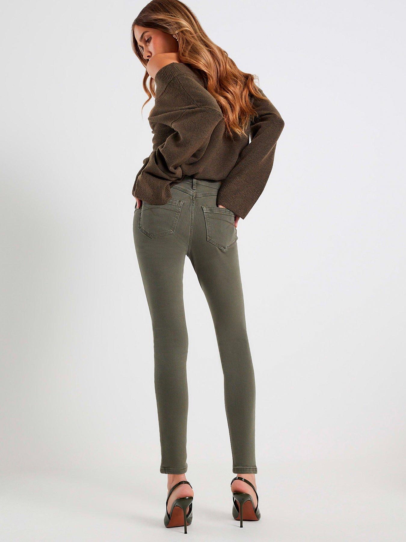 stillFront image of river-island-molly-skinny-jeans-khaki