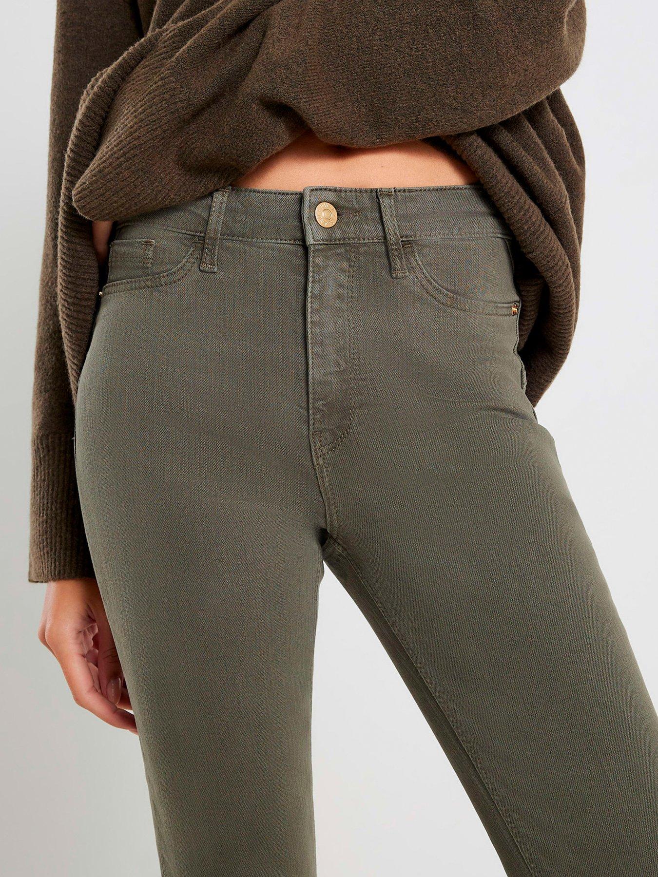  image of river-island-molly-skinny-jeans-khaki