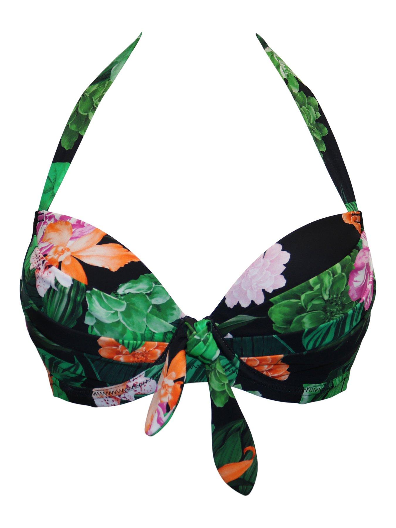 Image 3 of 4 of Pour Moi Palermo Underwired Padded Halter Bikini Top